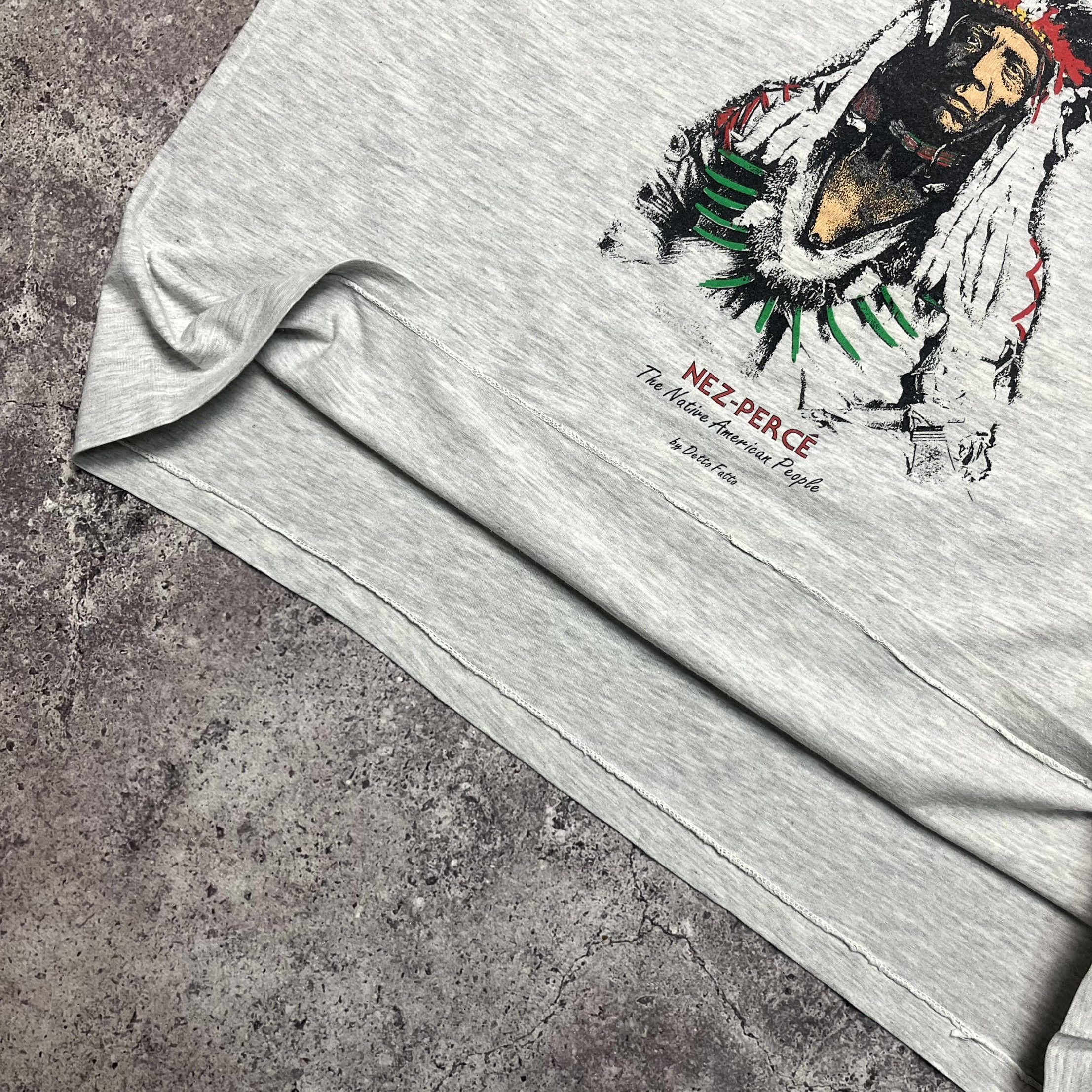 Vintage Vintage Native American Grey Boxed T-Shirt Size M Size US M / EU 48-50 / 2 - 7 Thumbnail