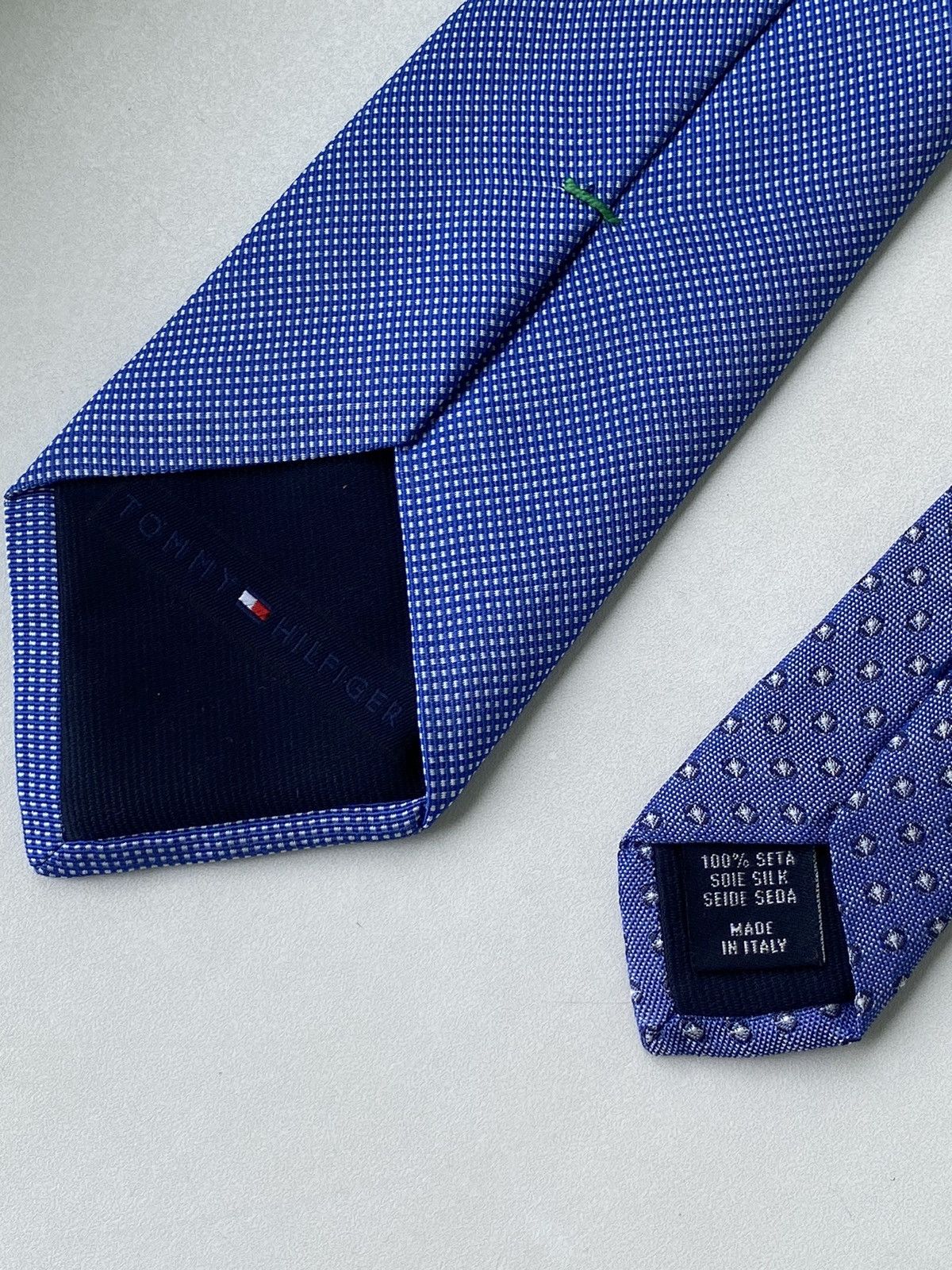 Tommy Hilfiger Tommy Hilfiger navy blue silk necktie with spotted print Size ONE SIZE - 6 Thumbnail