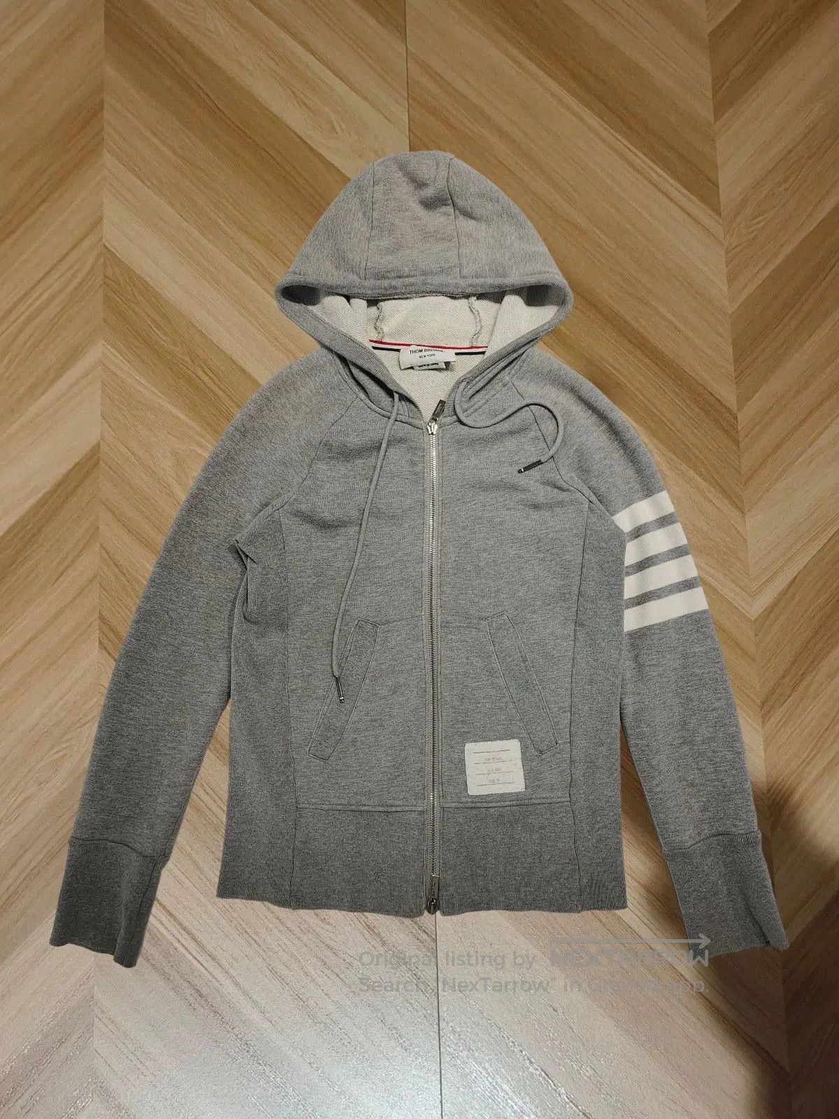 Thom Browne gray zip-up hoodie by Thom Browne. Size US XXS / EU 40 - 1 Thumbnail