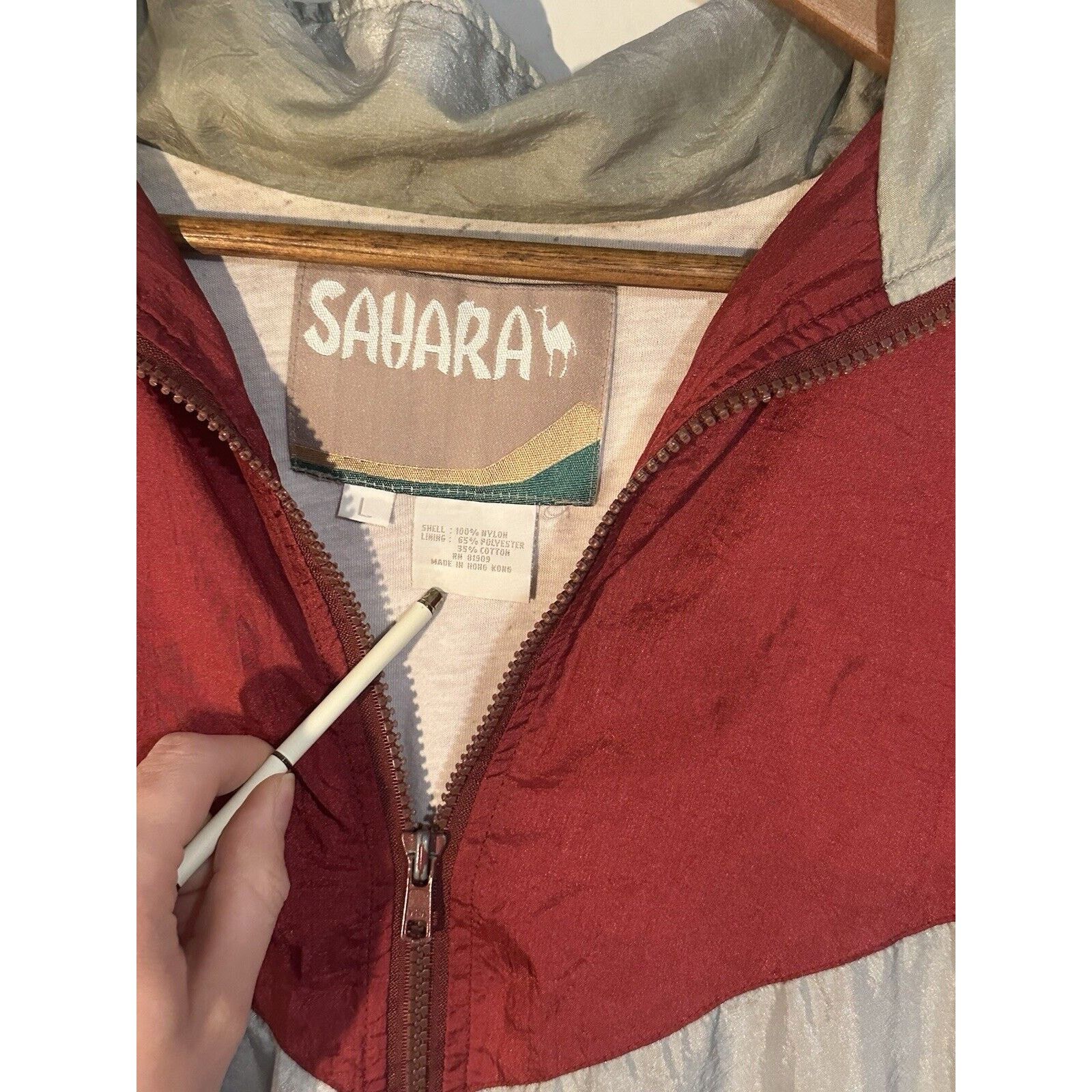 Sahara Club Vtg 80's-90's Sahara Zip Windbreaker Track Jacket L Red Size US L / EU 52-54 / 3 - 2 Thumbnail