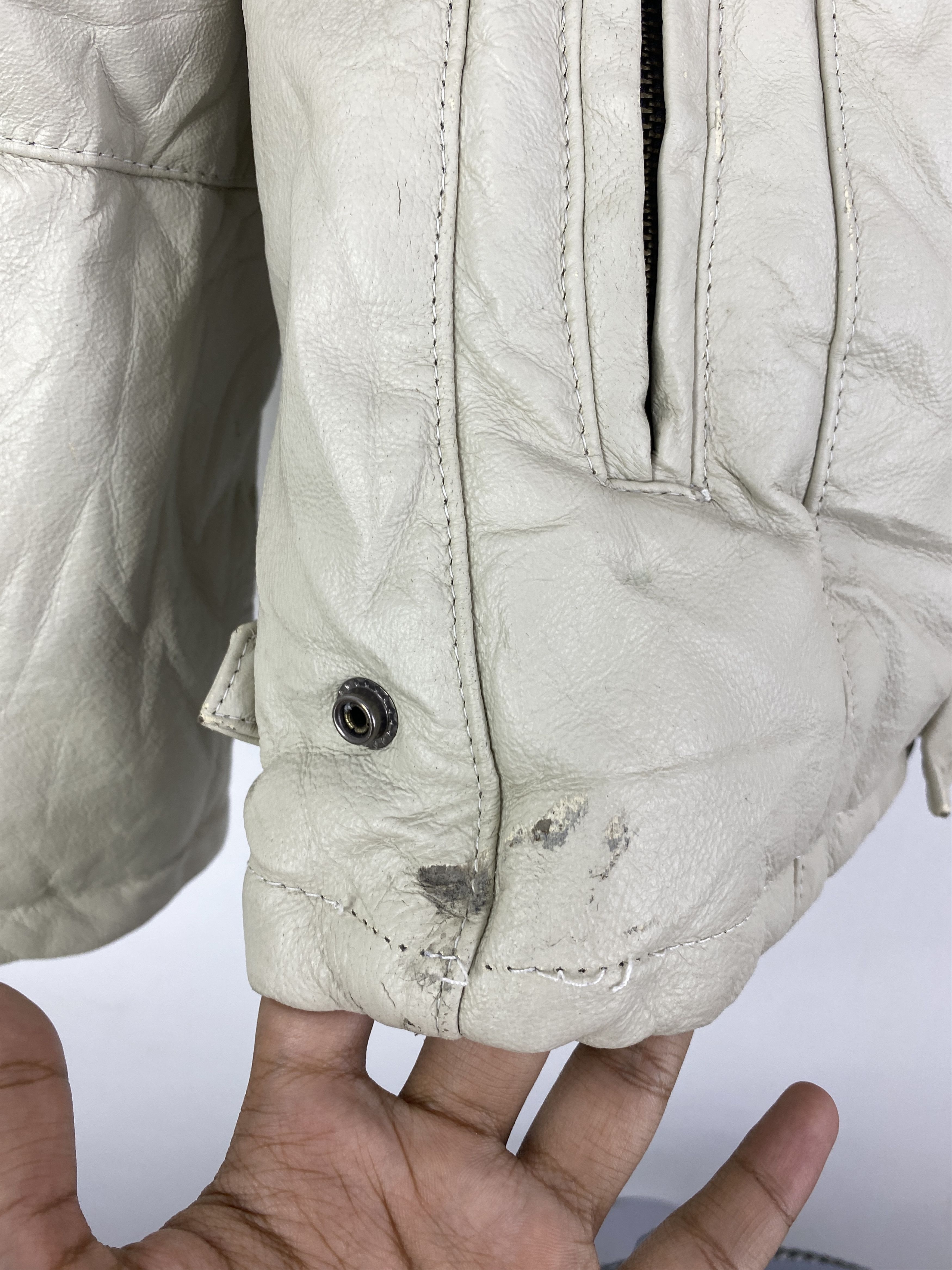 Other Vintage Roberto Massini Distressed Leather Jacket J0127 Size US L / EU 52-54 / 3 - 6 Thumbnail