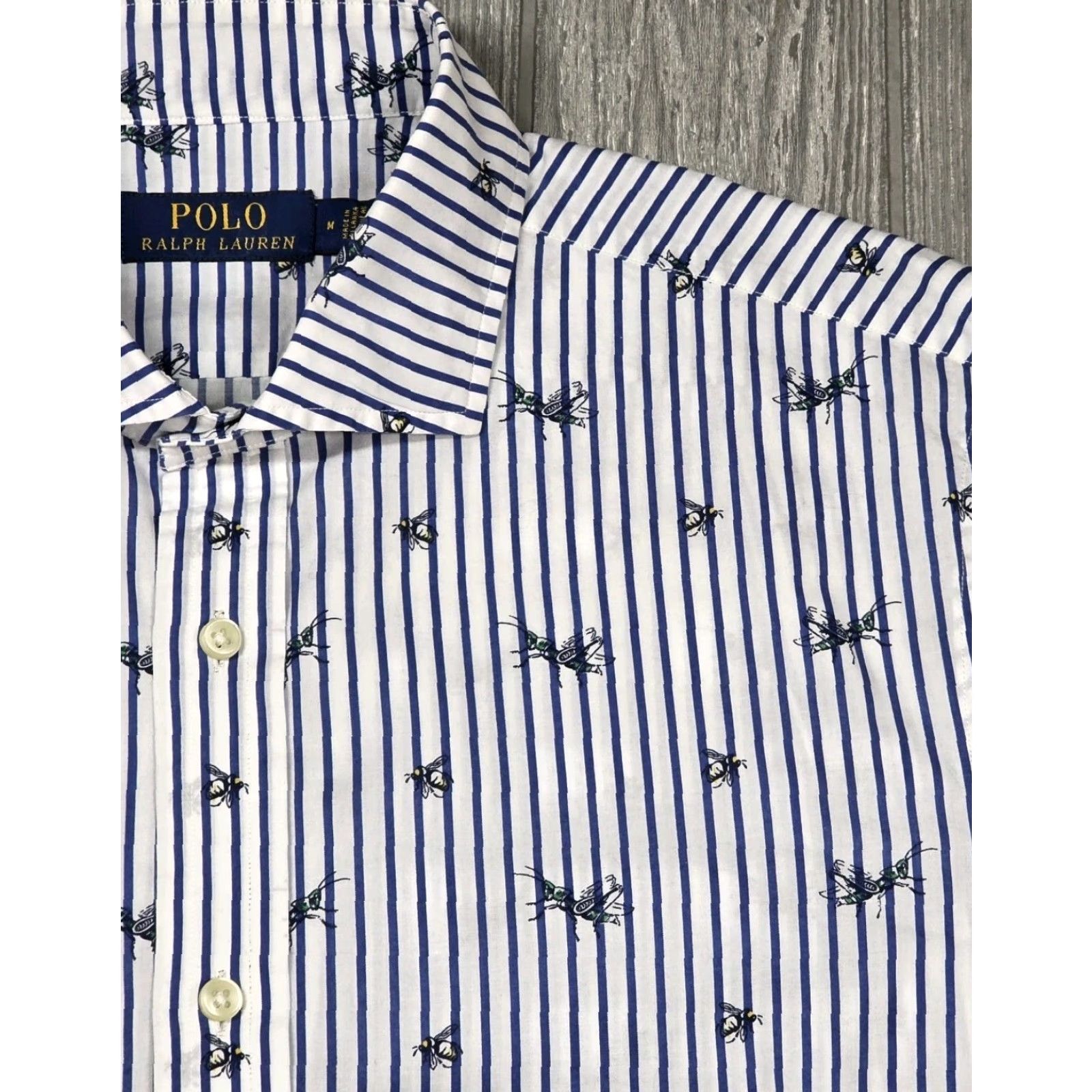 Polo Ralph Lauren Polo Ralph Lauren Shirt M Men Blue White Striped Button-Up Long Sleeve Size US M / EU 48-50 / 2 - 3 Thumbnail