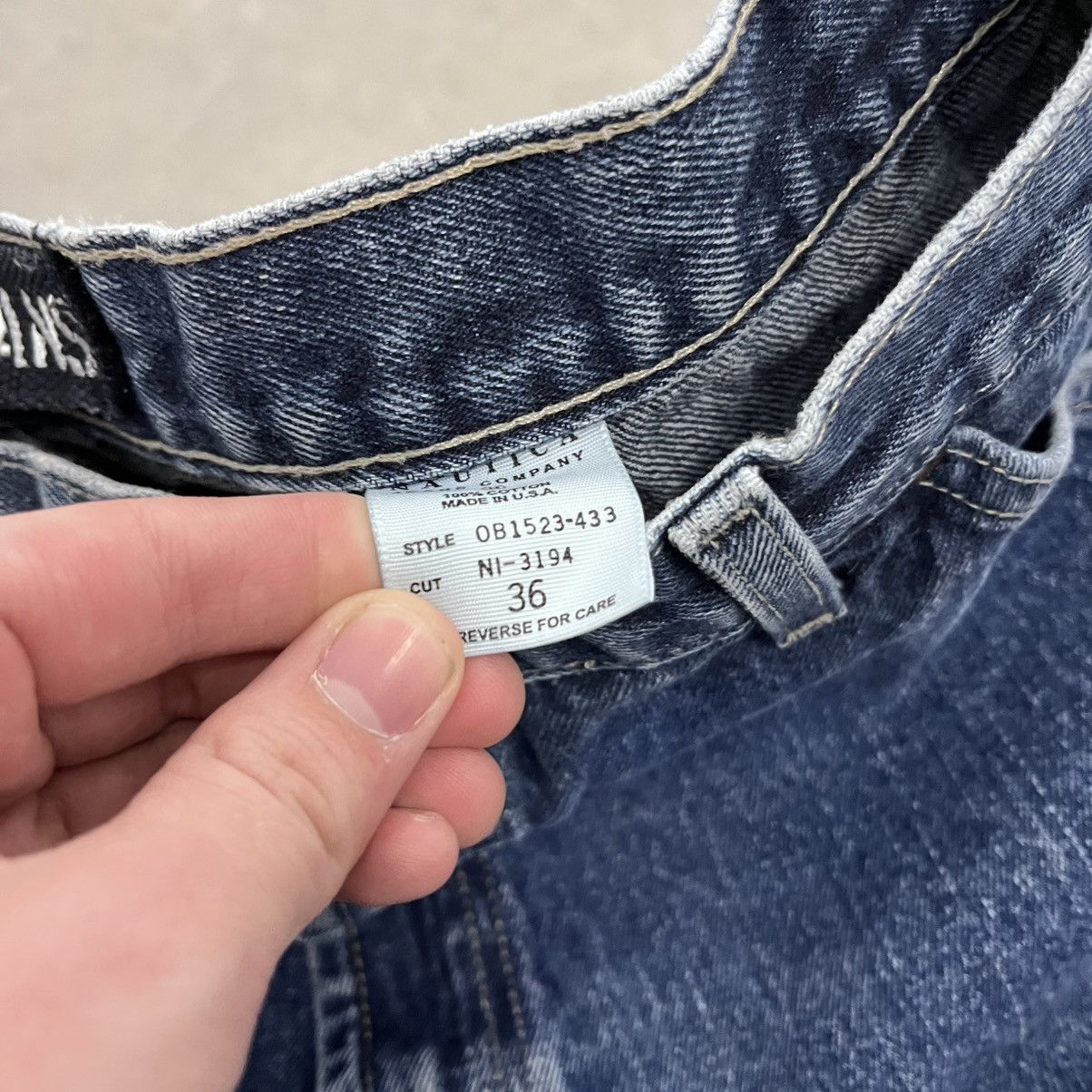 Nautica × Vintage Vintage Y2K nautica blue Jean shorts 36 waist leather tab Size US 36 / EU 52 - 6 Thumbnail