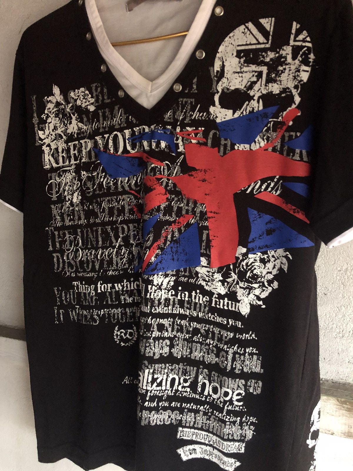 If Six Was Nine × Japanese Brand × Le Grande Bleu (L.G.B.) Japanese Skull Poem Euroyal t-shirt Size US L / EU 52-54 / 3 - 2 Thumbnail