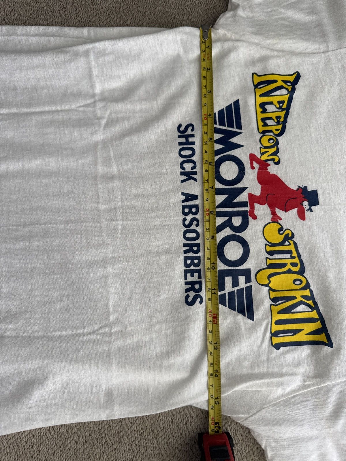 Vintage Vinatge 80s MONROE Ringer tee Keep On Strokin Size US M / EU 48-50 / 2 - 4 Thumbnail