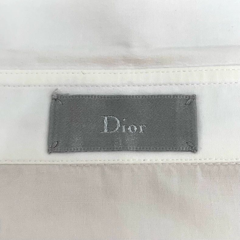 Dior Dior Size 39 White logo embroidered cotton long-sleeved shi Size US XXS / EU 40 - 5 Thumbnail