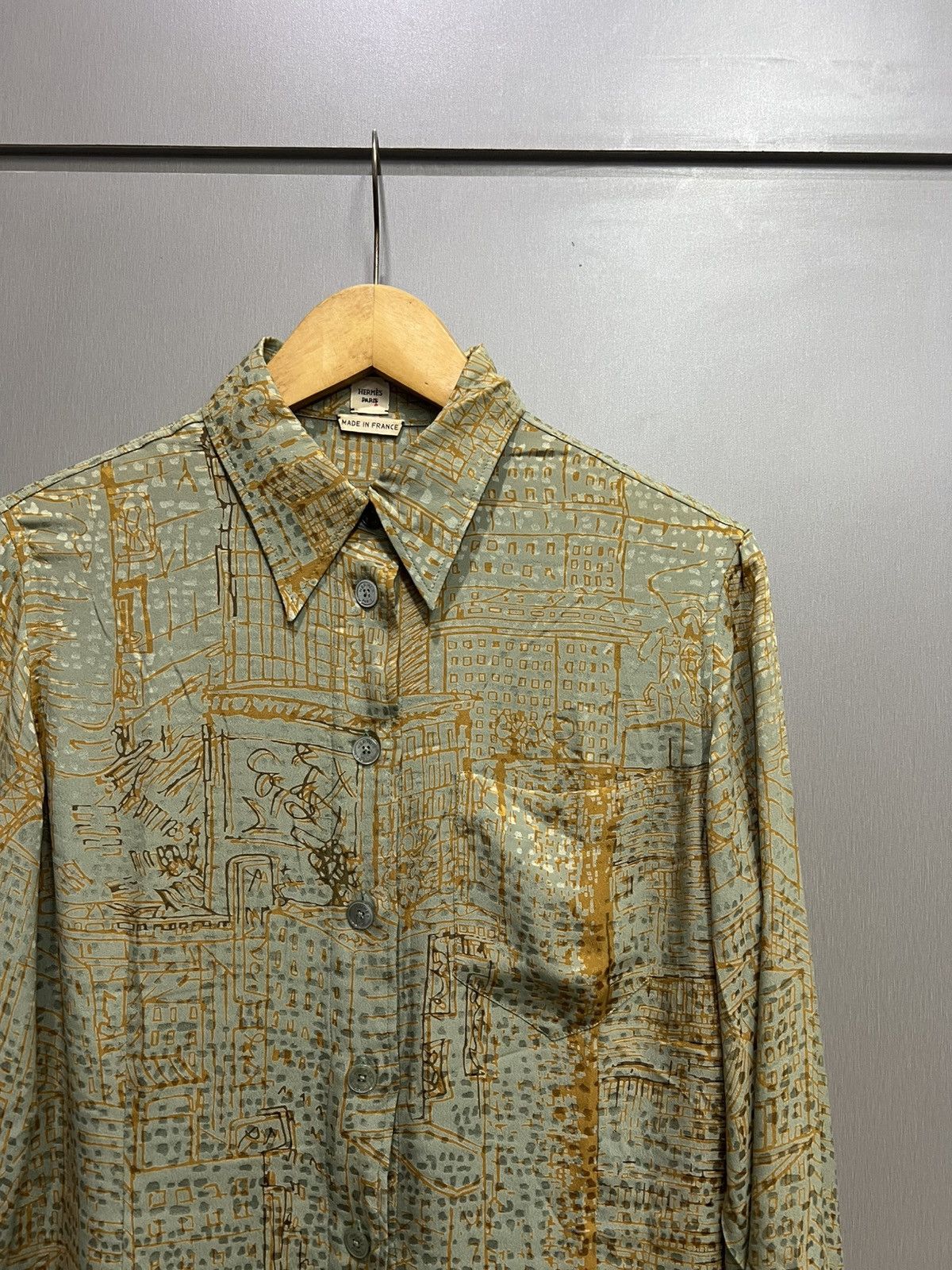 Hermes Hermes Martin Margiela Era Printed Silk Shirt Size US M / EU 48-50 / 2 - 3 Thumbnail