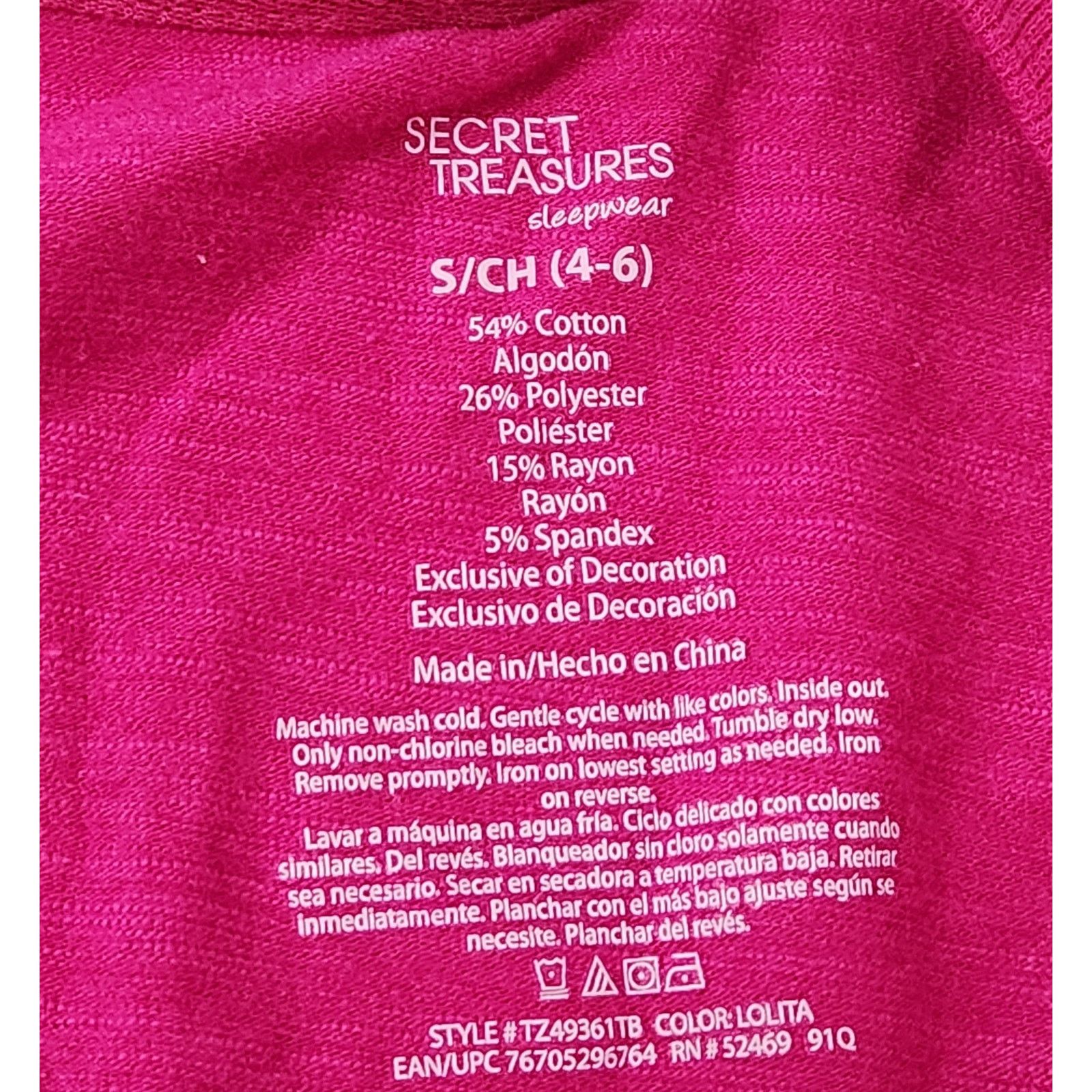 Other Secret Treasures Fuchsia Embroidered Cuddle All Day Top S Size S / US 4 / IT 40 - 4 Thumbnail