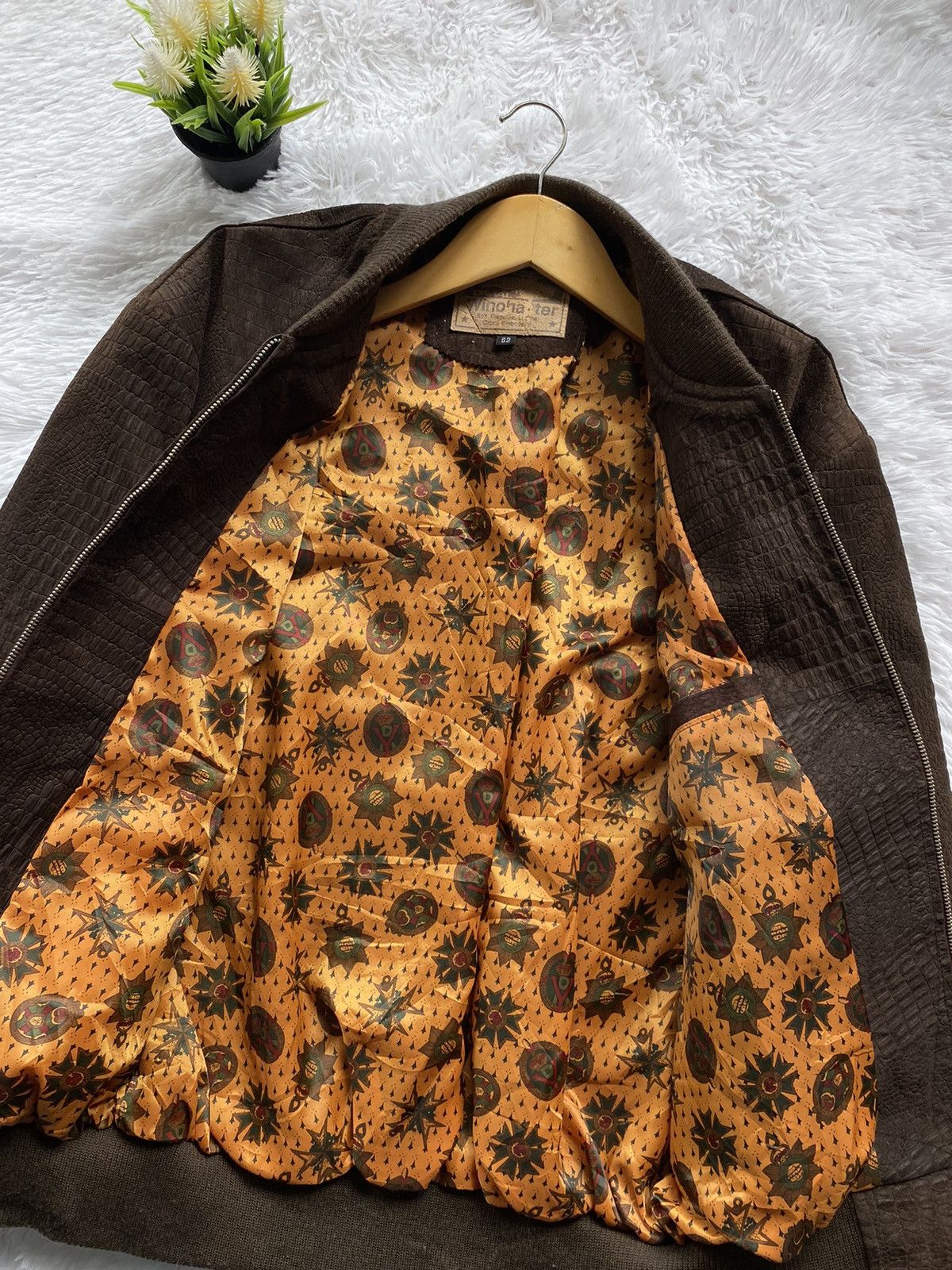 Vintage Vintage Winohaster Soft Genuine leather Croco Embossed Size US L / EU 52-54 / 3 - 4 Thumbnail