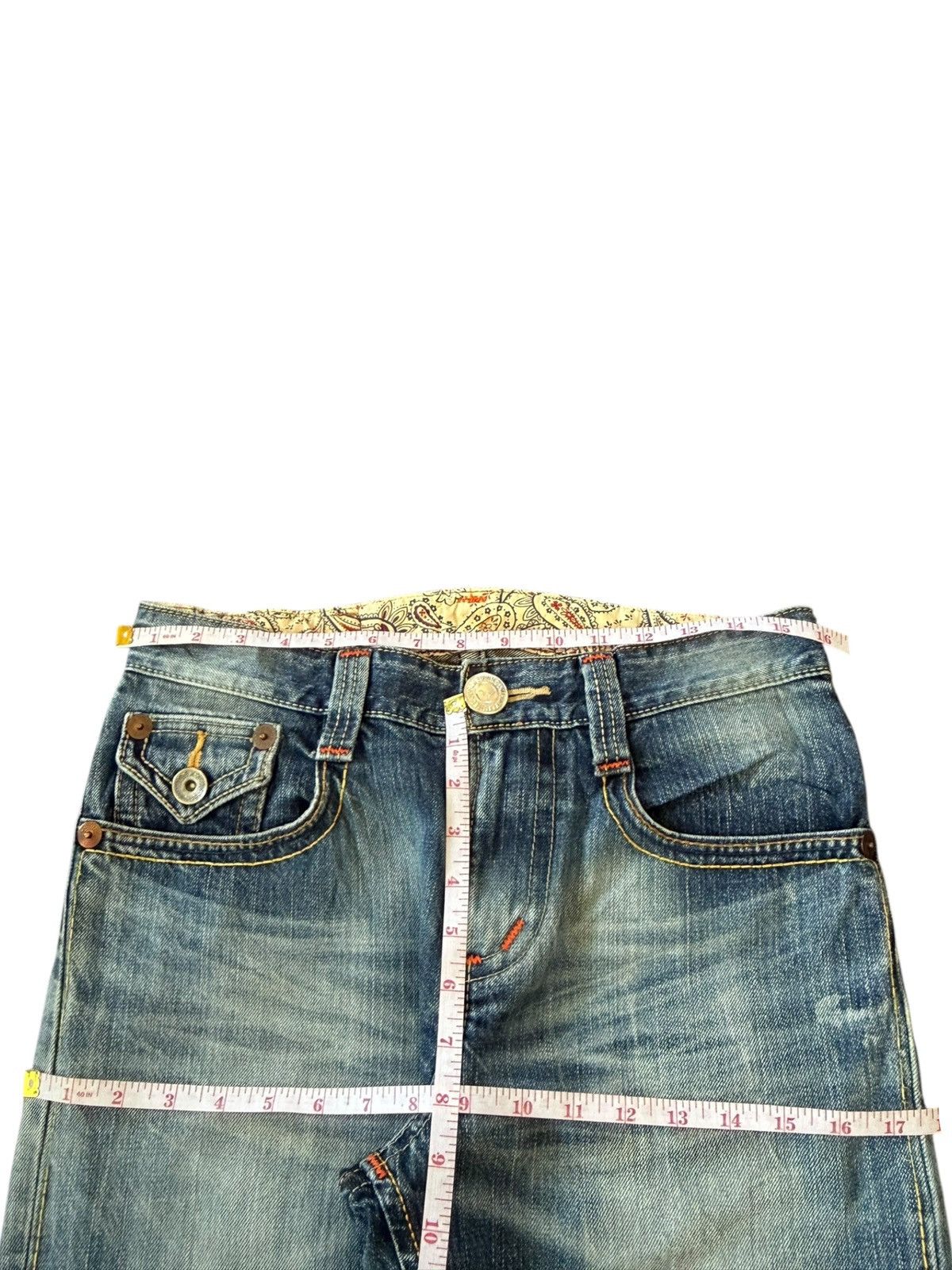 Edwin Vintage Edwin Blue Trip Faded Wash Distressed Jeans Size 31" - 6 Thumbnail