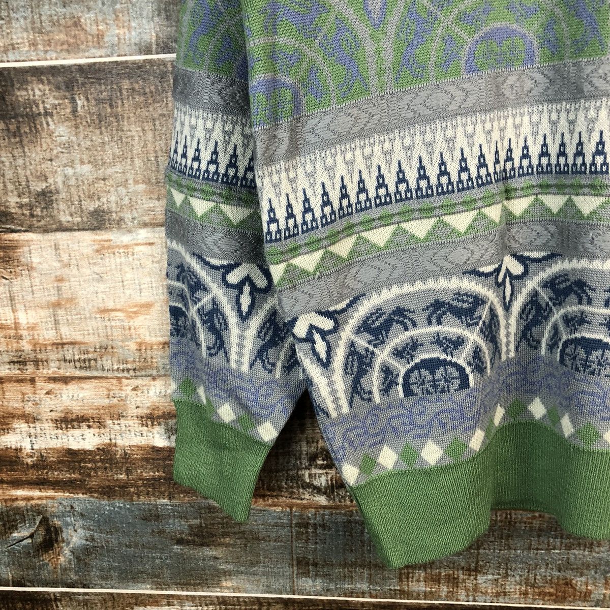 Homespun Knitwear × Japanese Brand × Palmer Trading Company Arnold Palmer vintage japan art Green Knitwear #A1254 Size L / US 10 / IT 46 - 7 Thumbnail
