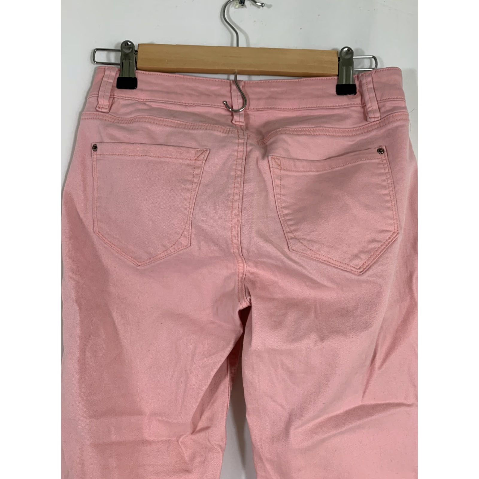 Vintage Kensie Jeans Capri Pink Stretch 28x24 2/26 Midrise Straight Leg Womens Jeans 28 Inseam 24 Memorial? Size 26" / US 2 / IT 38 - 6 Thumbnail