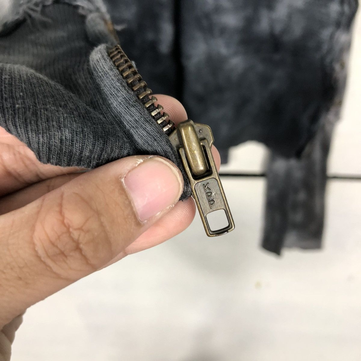 Vintage 🔥DISTRESSED PUNK BIKER ZIPPER JACKET MOON ACID WASH STYLE Size US M / EU 48-50 / 2 - 18 Thumbnail