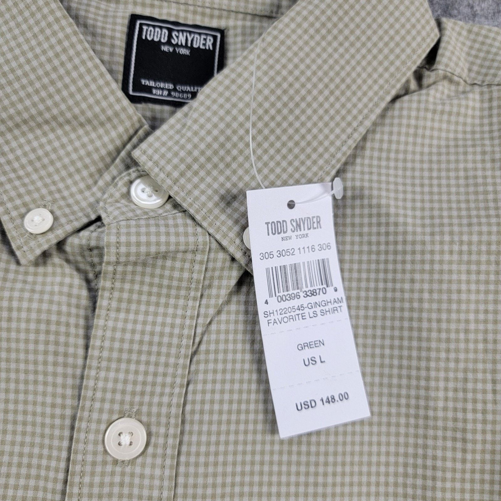 Todd Snyder Todd Snyder Gingham Favorite Button Down Shirt *Read* Size US L / EU 52-54 / 3 - 6 Thumbnail