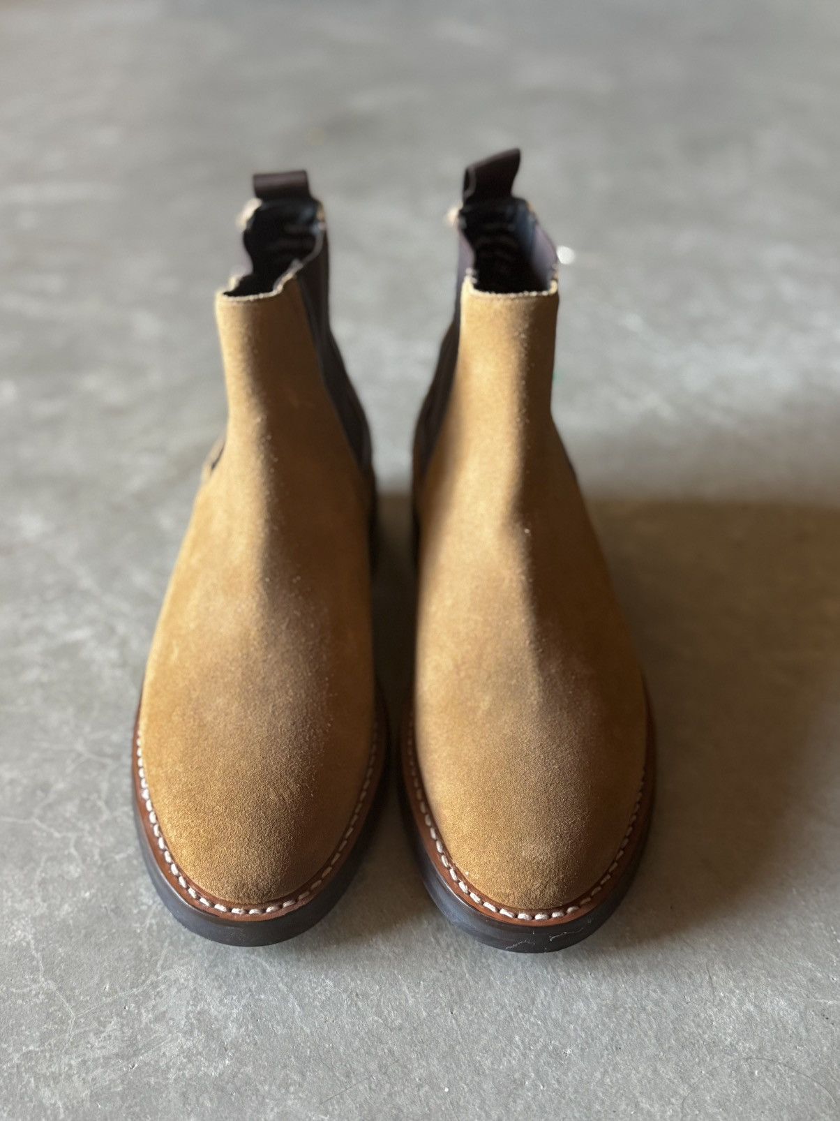 Thursday Boot Company Men’s Duke Chelsea Boots In Honey Tan Suede Size US 9.5 / EU 42-43 - 2 Thumbnail