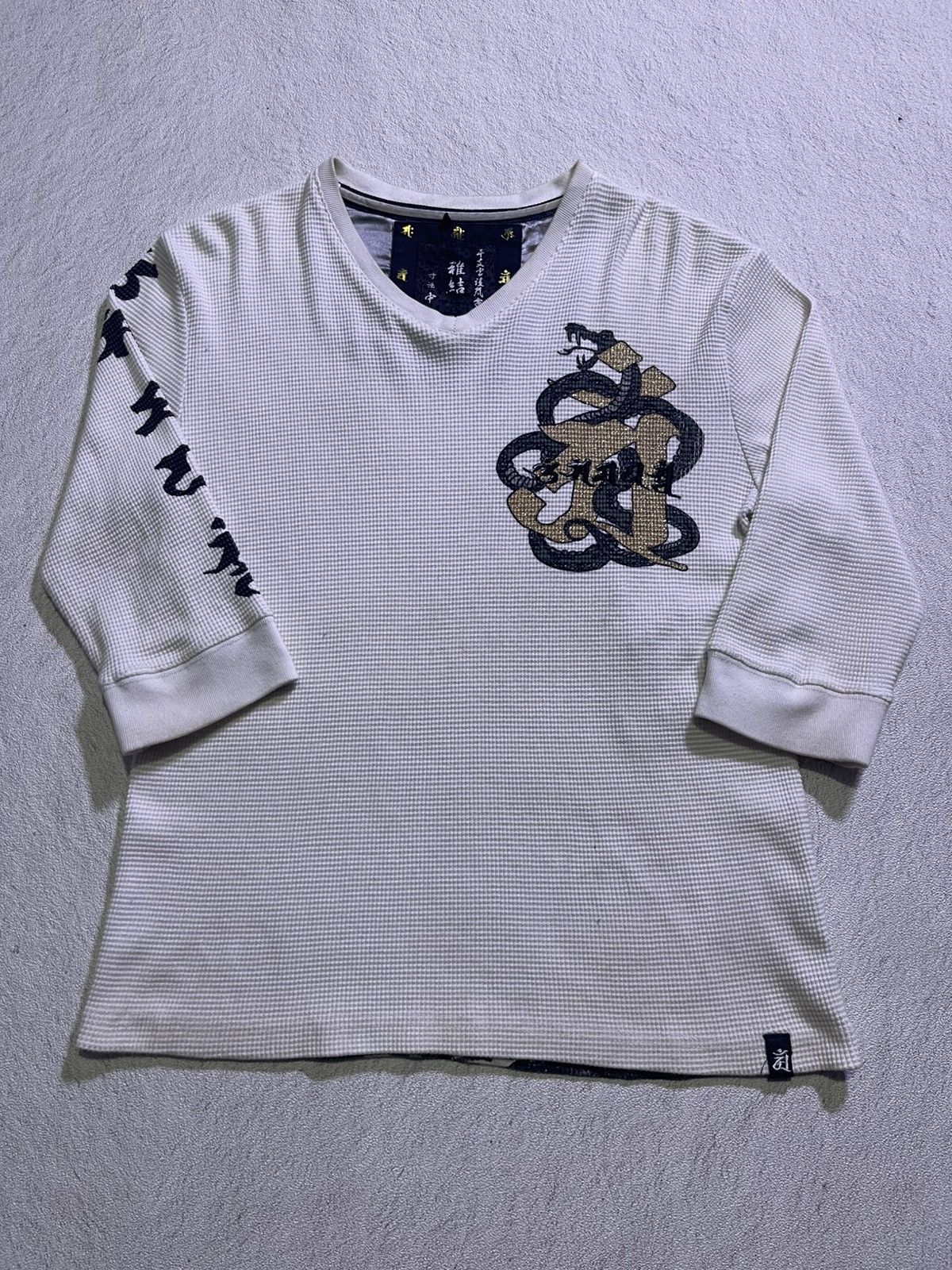 Japanese Brand Y2K SUKAJAN long tshirt motif big pfint dragon Size US M / EU 48-50 / 2 - 4 Thumbnail