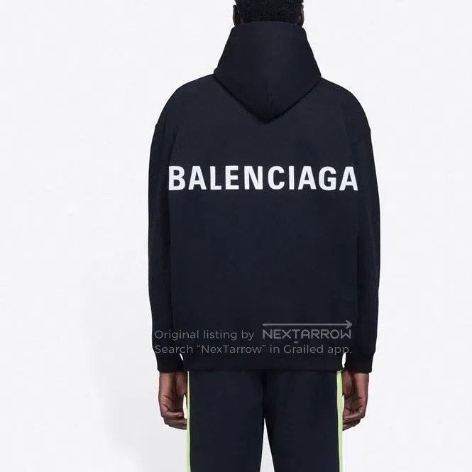 Balenciaga Balenciaga Black hoodie with back logo print, size XS Size US XS / EU 42 / 0 - 2 Thumbnail