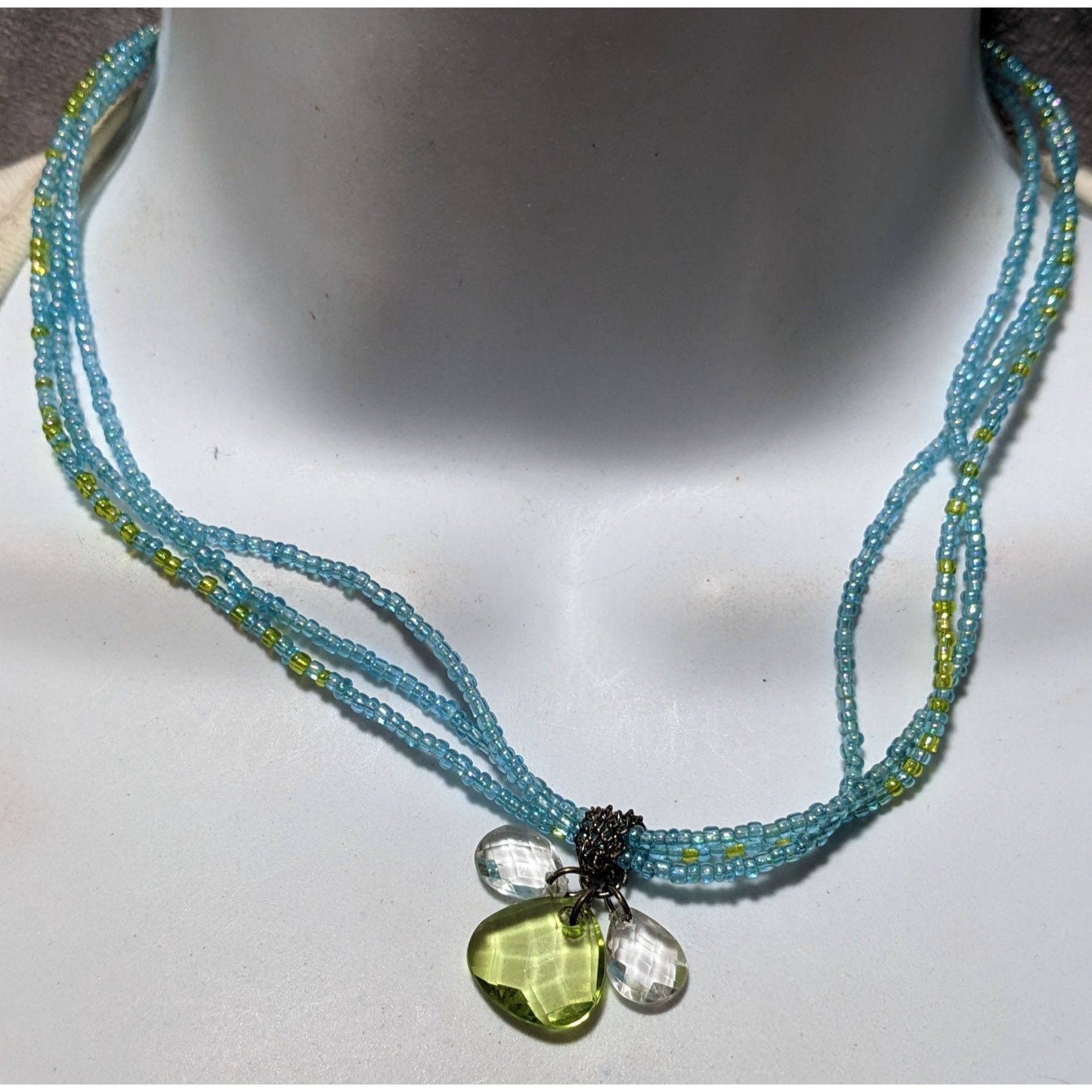 Other Handmade 90s Blue And Green Glass Necklace Size ONE SIZE - 5 Thumbnail