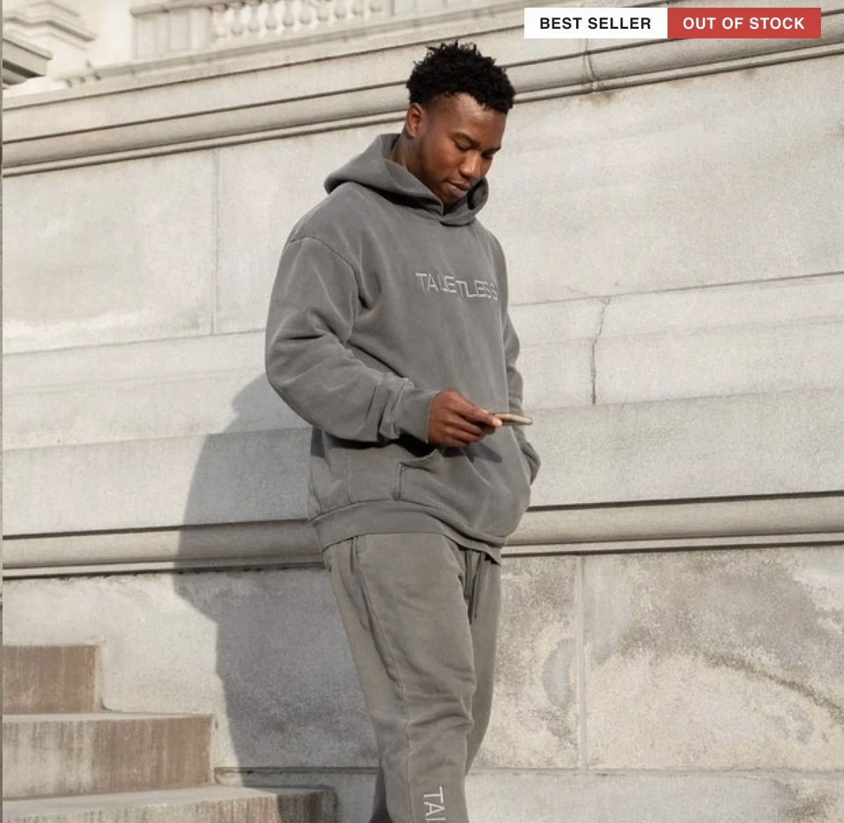 Talentless NEW TALENTLESS MENS HOODIE-CIRCLE LOGO EMBROIDERED-STEELGRAY Size US S / EU 44-46 / 1 - 8 Thumbnail