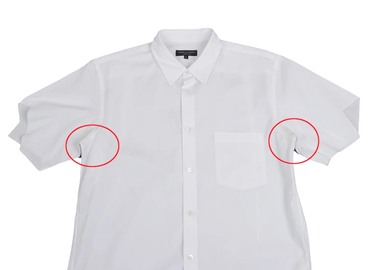 Comme des Garcons Homme Plus Cut Sleeve Shirt in White Size S Size US S / EU 44-46 / 1 - 2 Thumbnail