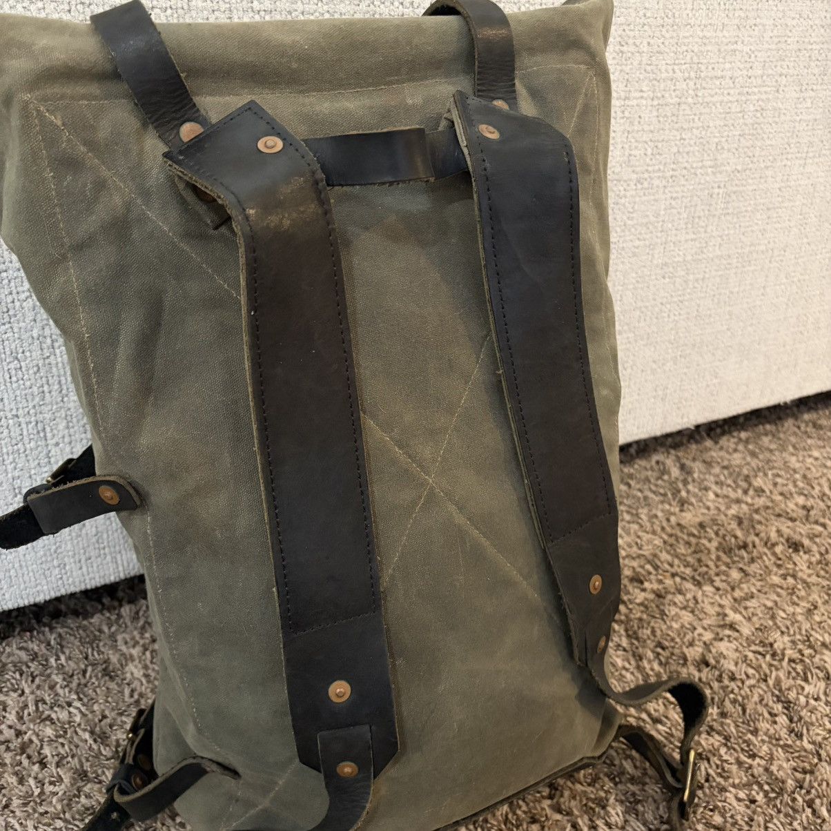 Bradley Mountain Bradley Mountain Wilder Backpack Waxed Canvas Leather Strap Size ONE SIZE - 8 Thumbnail