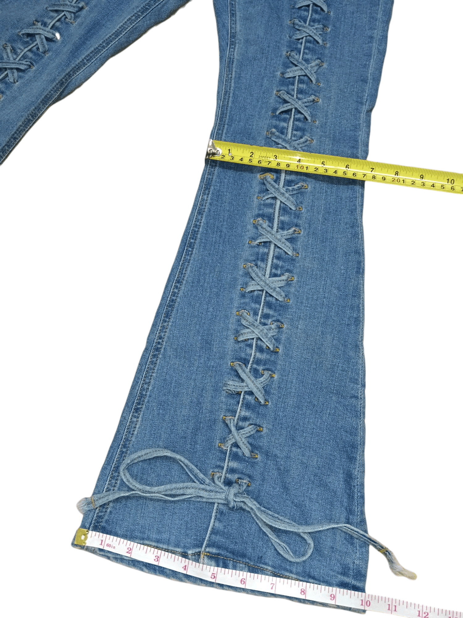 Tornado Mart 💥Jóuetie💥 Lace Up Stretchable Super Flare Denim Size 26" / US 2 / IT 38 - 8 Thumbnail