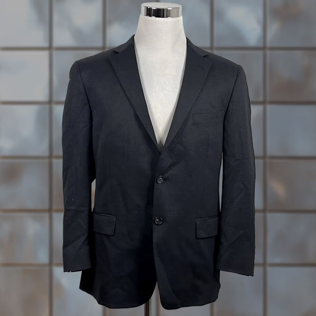 Hart Schaffner Marx Hart Schaffner Marx Sport Coat 44S 100% Wool Charcoal Gray Two Button Vented Jacket Men Regular Short Notch Lapel 2 Piece Solid Vintage No Size US S / EU 44-46 / 1 - 1 Thumbnail