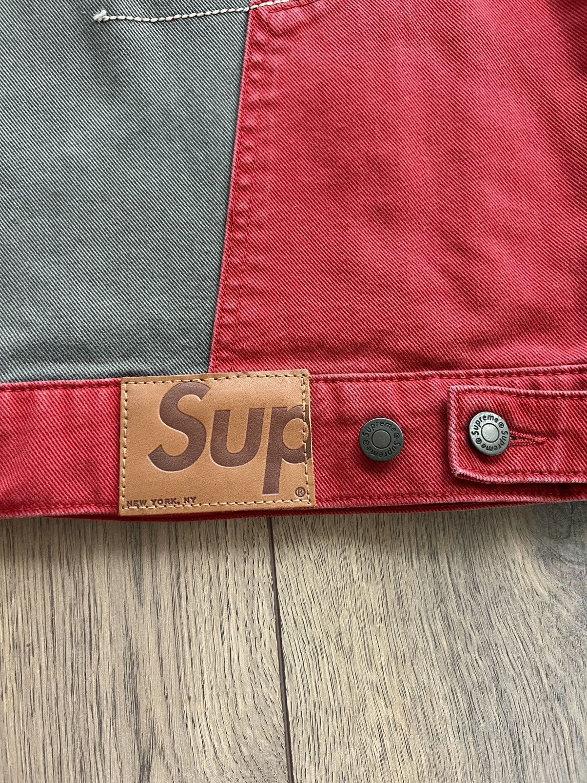Supreme Supreme 2-Tone Paneled Denim Jacket “Red” Large Size US L / EU 52-54 / 3 - 7 Thumbnail