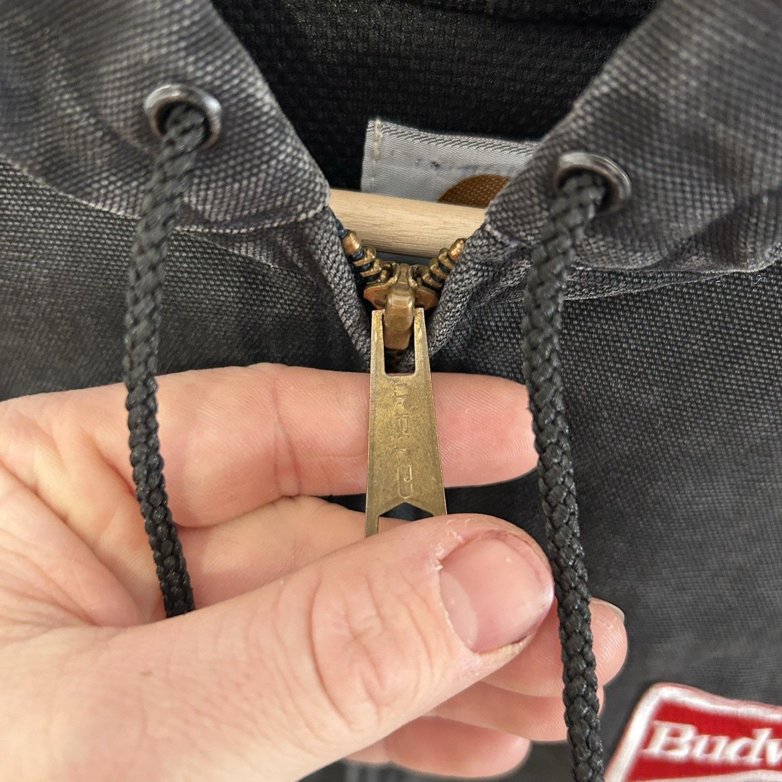 Carhartt Vintage Carhartt Thermal Hooded Jacket “Black” Budweiser J03 Size US L / EU 52-54 / 3 - 13 Thumbnail
