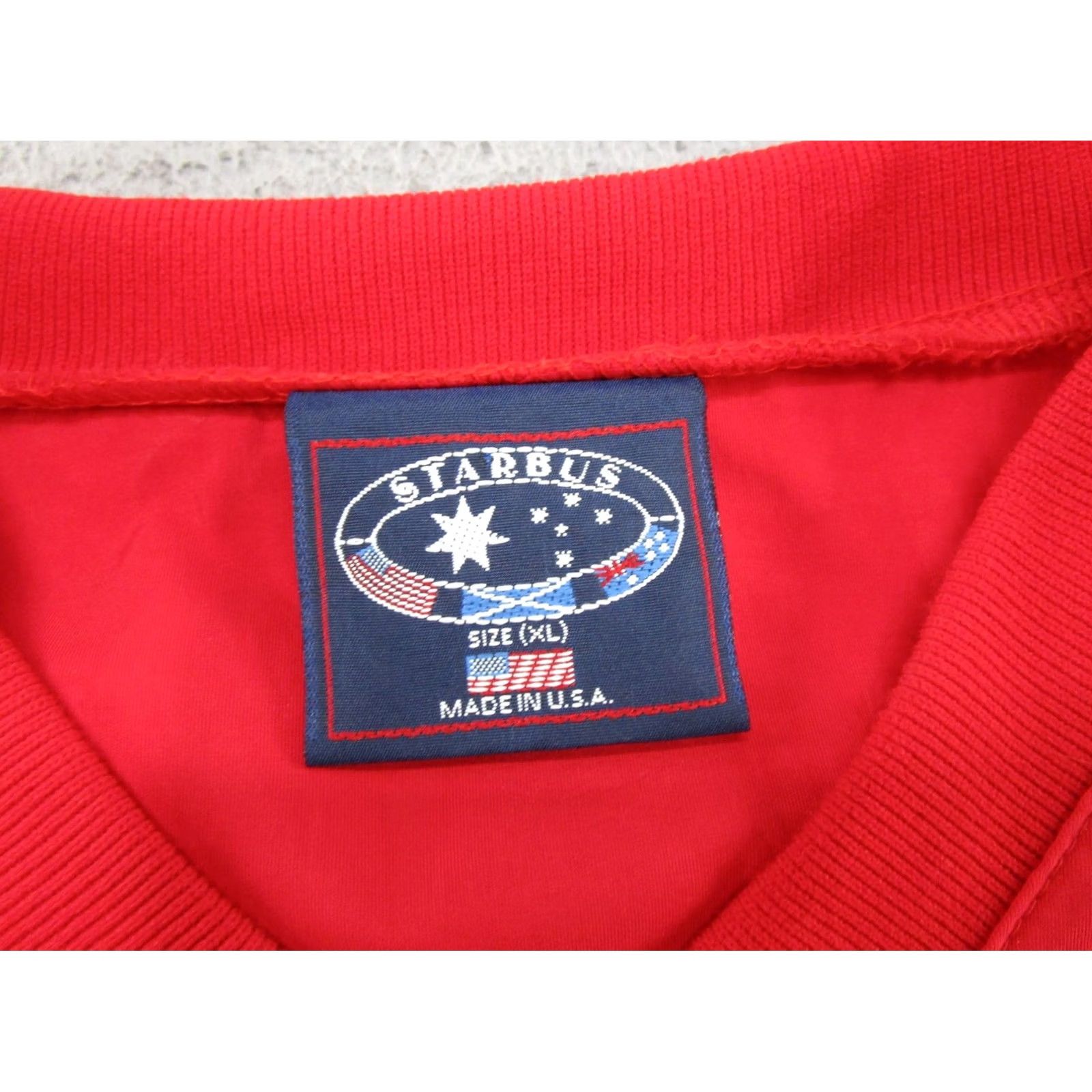 Madison Vintage Starbus Windbreaker Jacket XL Red USA Made Nike Shirt Size US XL / EU 56 / 4 - 2 Thumbnail