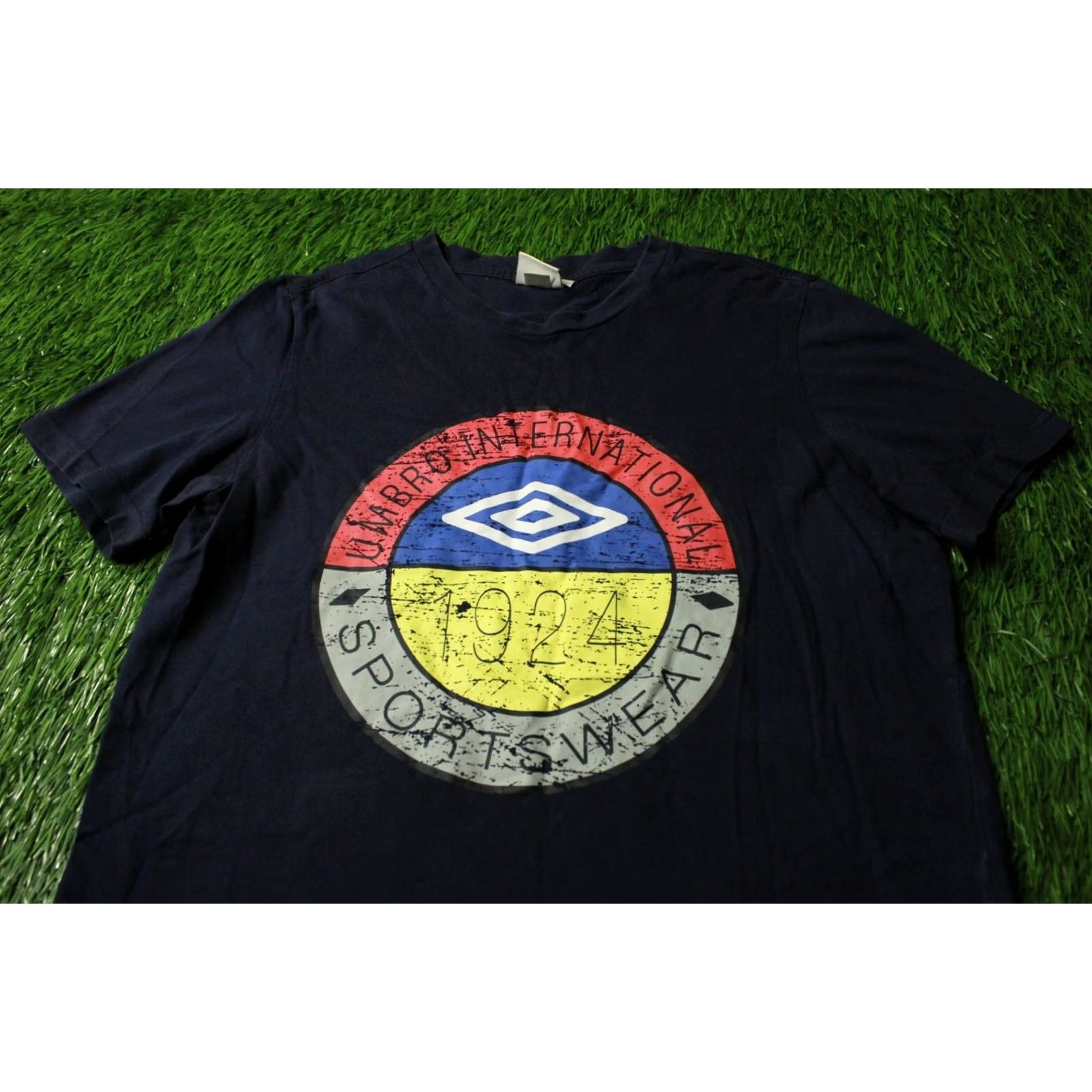 Umbro Umbro Shirt Men T-Shirt Navy Blue Short Sleeve Logo 100% Cotton Size L Large Size US L / EU 52-54 / 3 - 2 Thumbnail