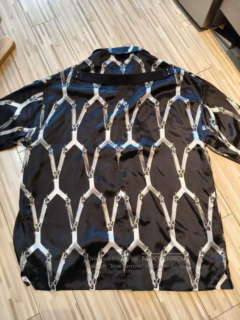 Rick Owens RICK OWENS Cuban collar drop shoulder cuprammonium silk sh Size US S / EU 44-46 / 1 - 3 Thumbnail