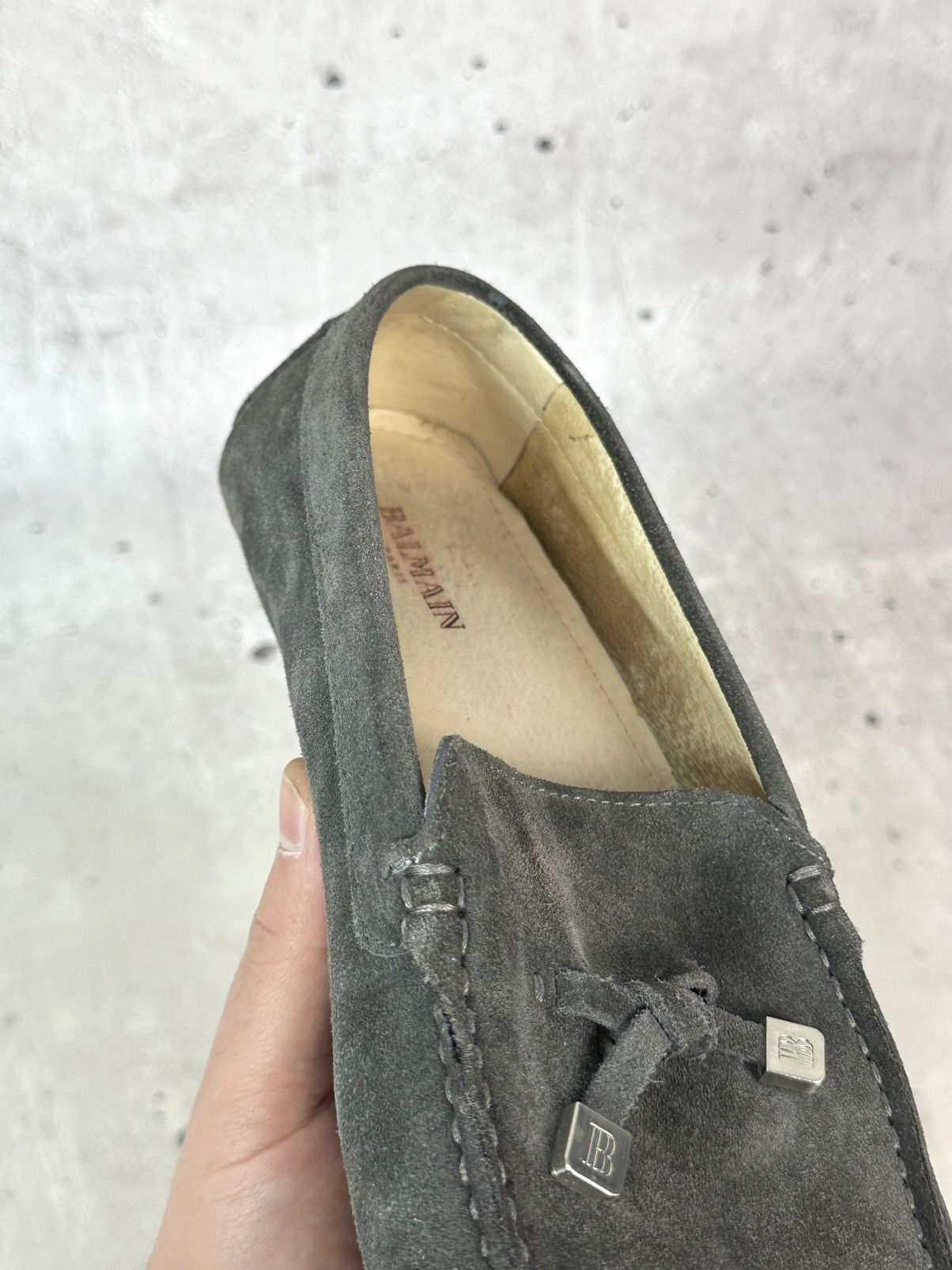 Balmain Balmain Paris Suede Grey Men’s Moccasin Shoes Size US 11 / EU 44 - 13 Thumbnail