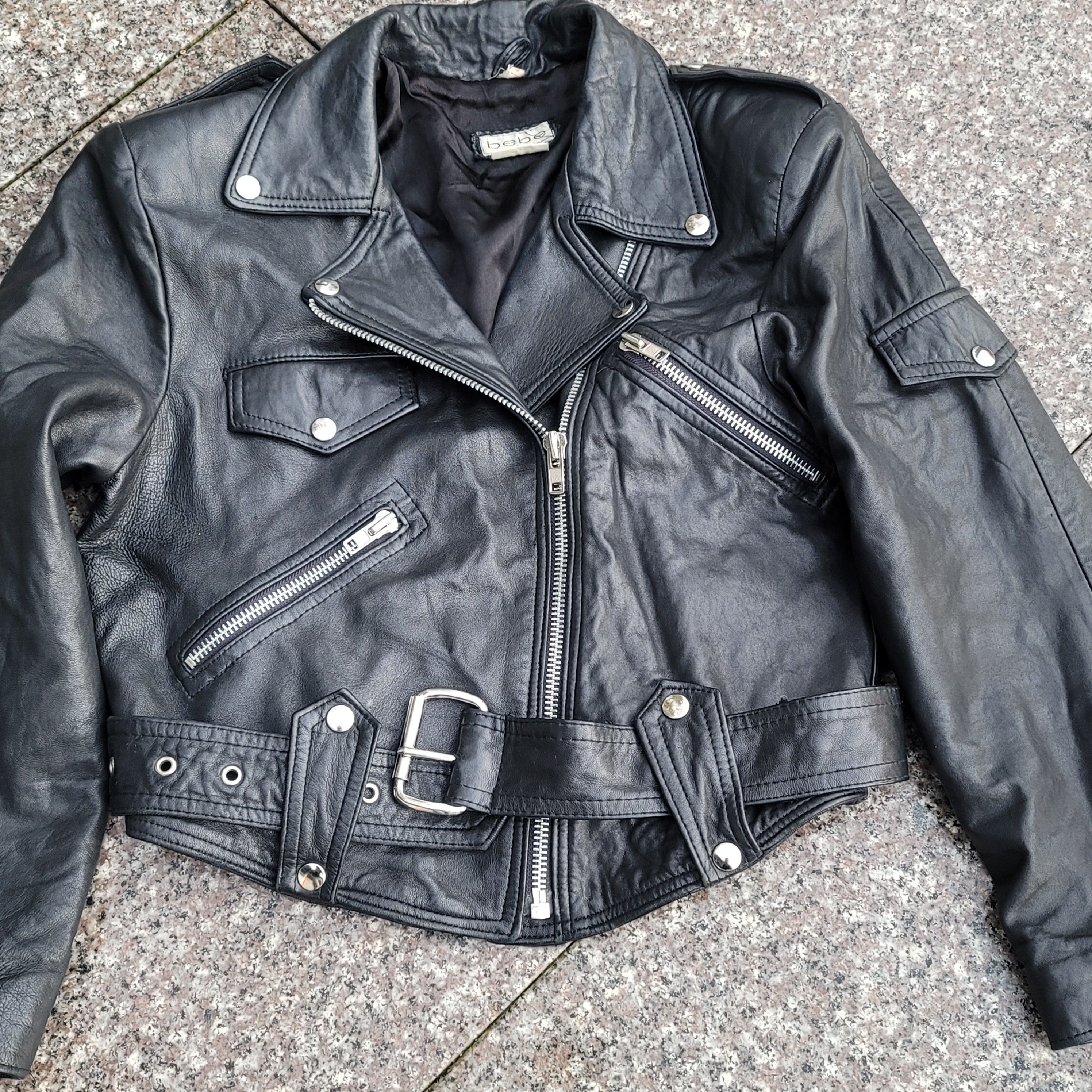 Bebe Vintage BEBE leather motorcycle jacket Size S / US 4 / IT 40 - 7 Thumbnail