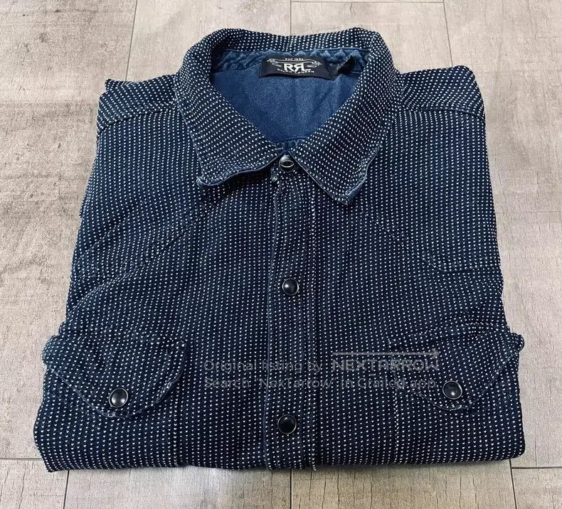 RRL Ralph Lauren RRL Ralph Lauren Out of print gemstone spike shirt blue dy Size US L / EU 52-54 / 3 - 2 Thumbnail