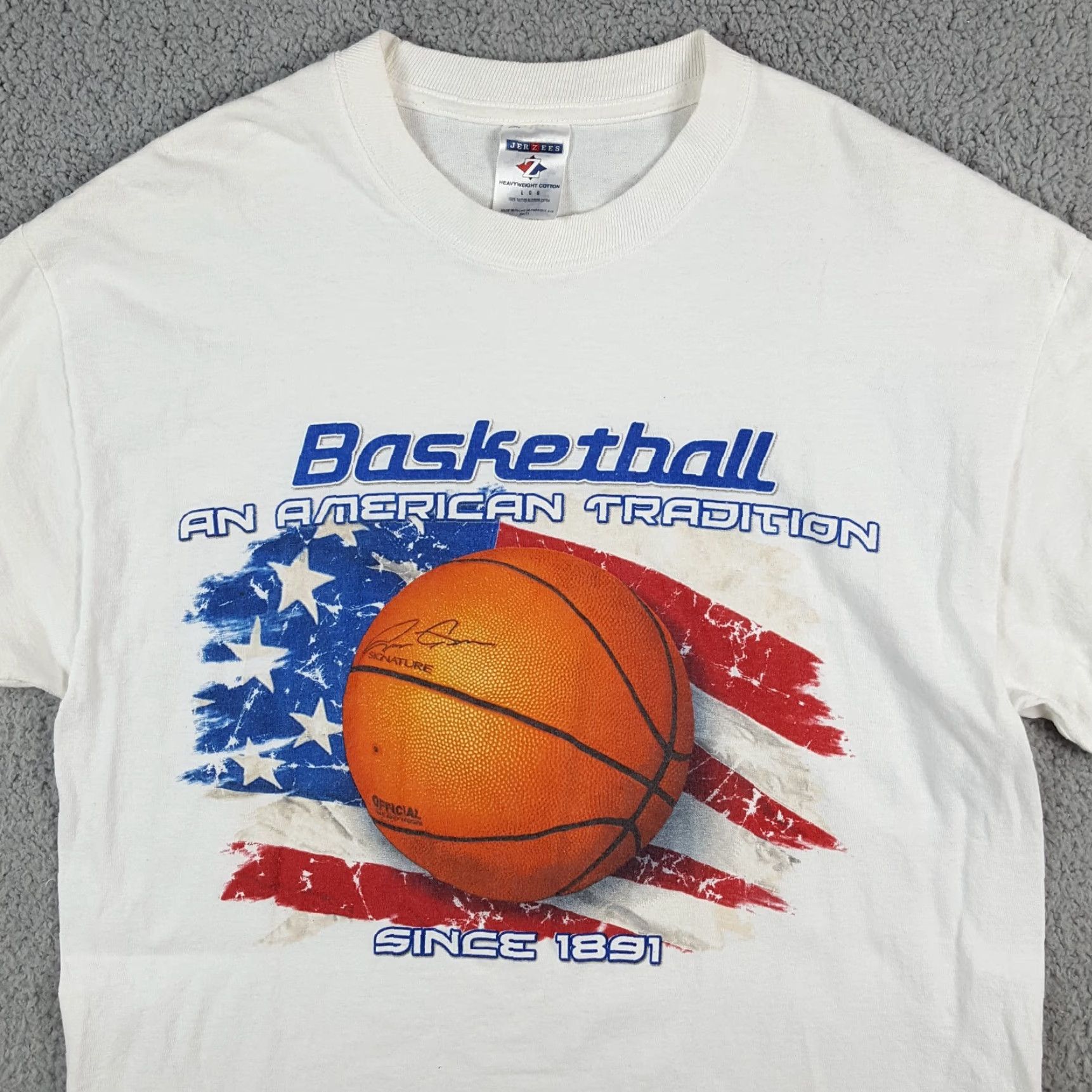 Jerzees Vintage NBA Retro T-Shirt Men Large Basketball USA 90s Y2K Sports Cotton Logo Size US L / EU 52-54 / 3 - 2 Thumbnail