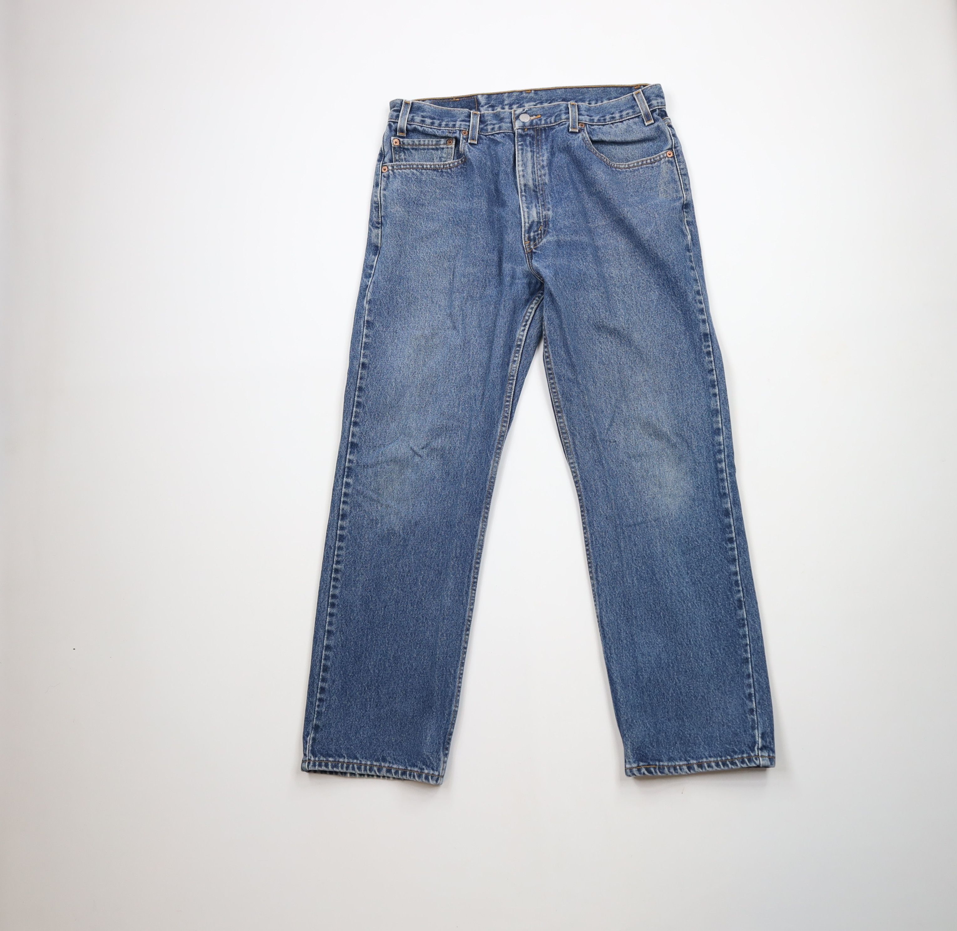 Levi's × Vintage Vintage 90s Levis 505 Regular Fit Denim Jeans Blue Cotton Size US 34 / EU 50 - 1 Thumbnail