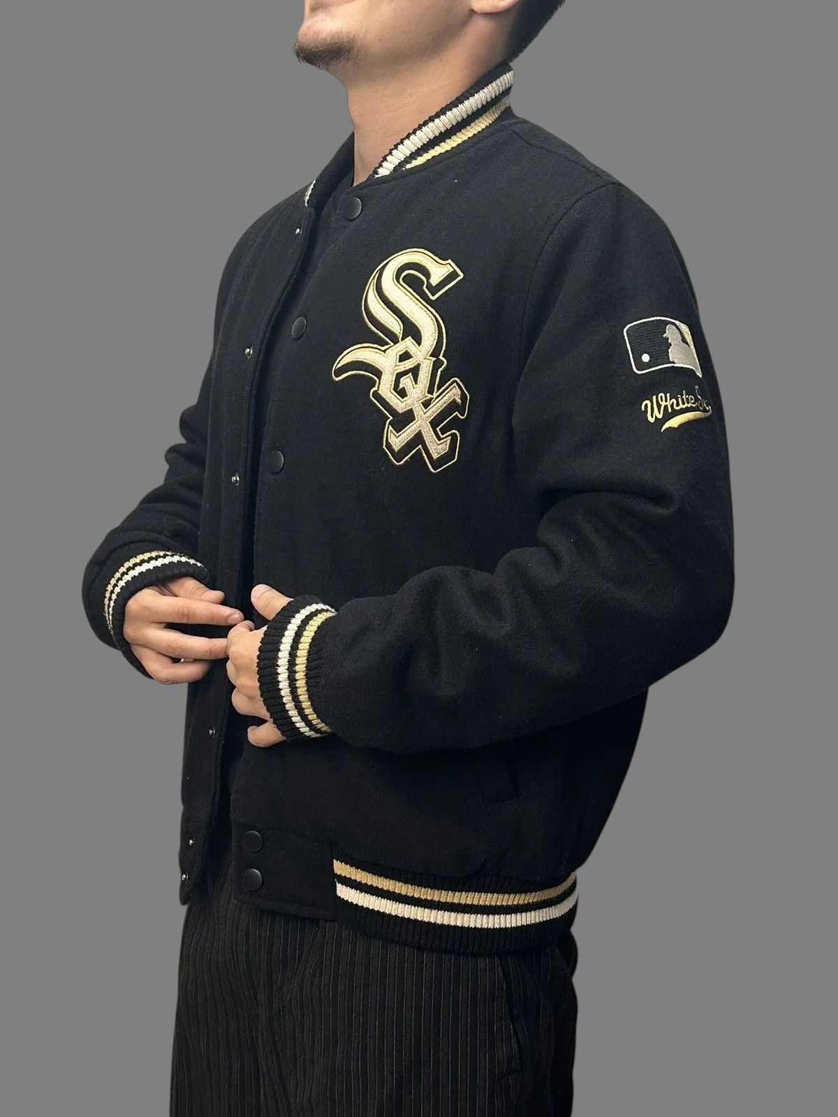MLB Cooperstown White Sox Majestic Varsity Wool MLB Jacket Size US S / EU 44-46 / 1 - 1 Thumbnail