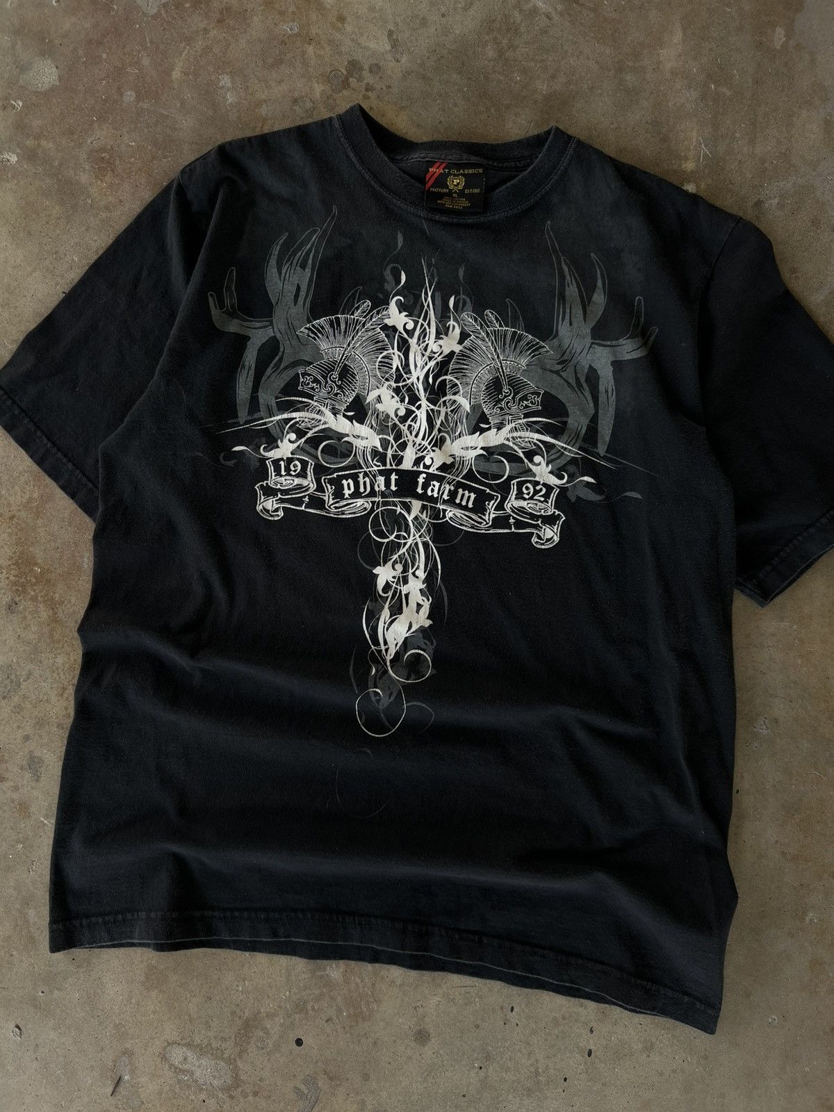 Phat Farm Vintage Y2K Core Phat Farm Black T Shirt Size US XL / EU 56 / 4 - 2 Thumbnail