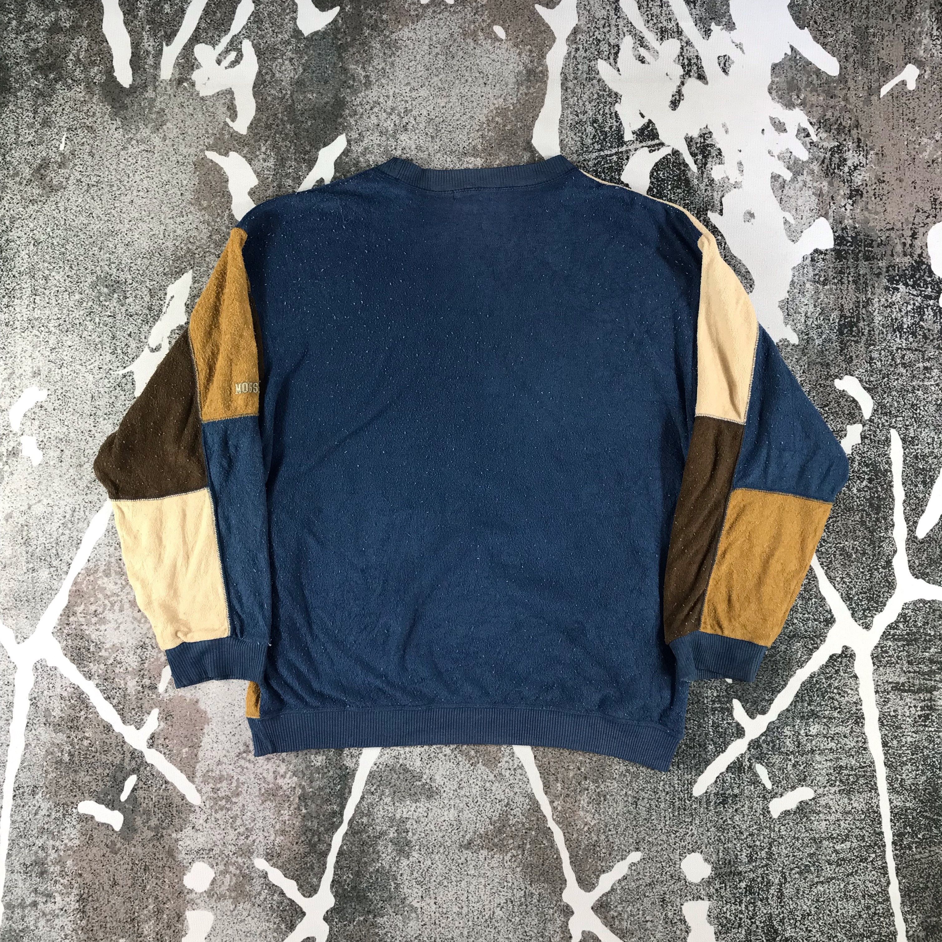 Vintage Vintage Moss Back Patchwork Pullover Sweatshirt F147 Size US L / EU 52-54 / 3 - 2 Thumbnail