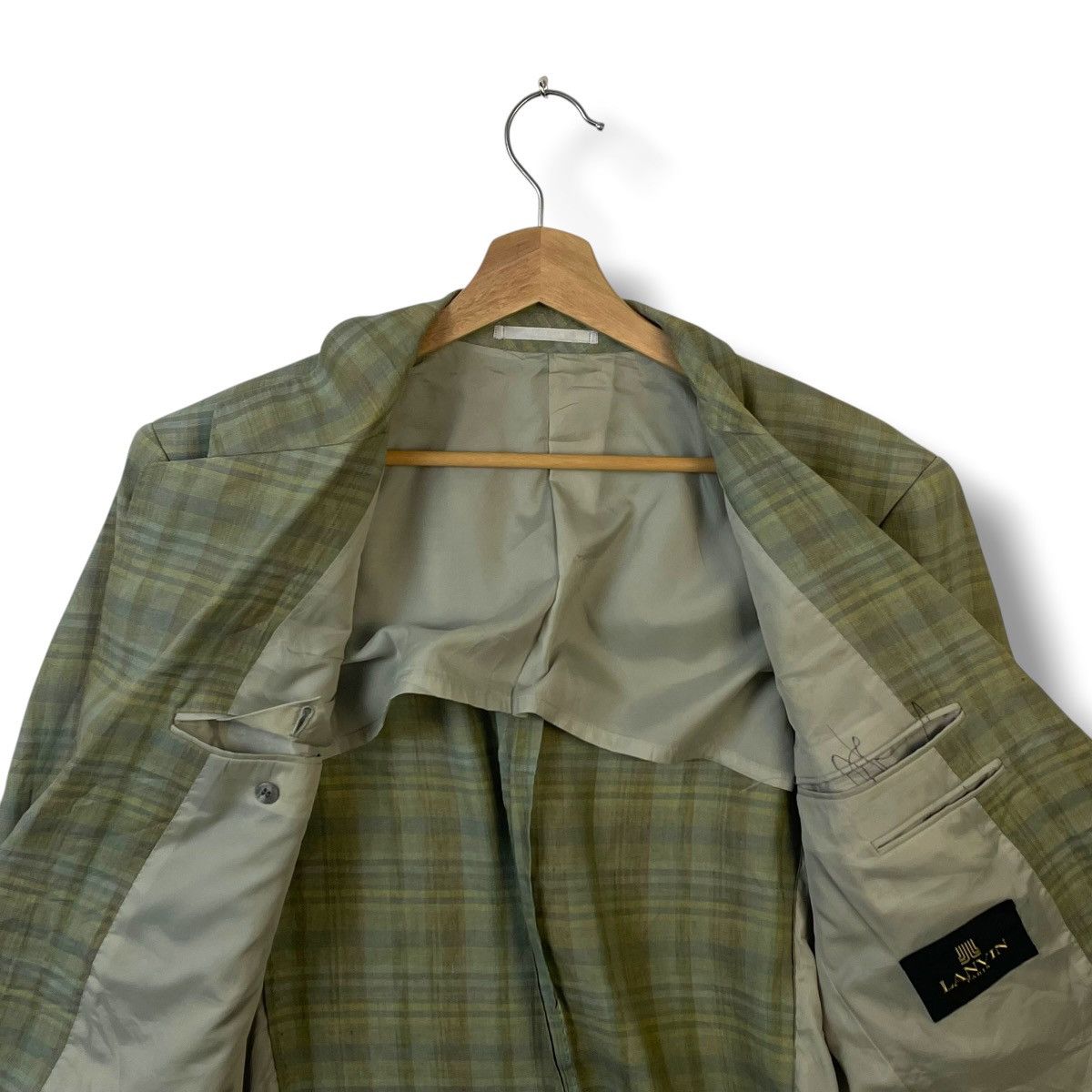 Lanvin LANVIN PARIS LINEN PLAID BLAZER MADE IN JAPAN Size US L / EU 52-54 / 3 - 9 Thumbnail
