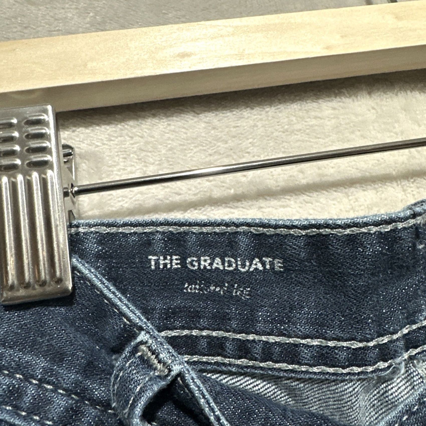 Vintage VINTAGE AG Adriano Goldschmied Jeans Mens Size 33 Blue The Graduate Tailored Leg Jeans Mens Regular Blue 33 City Preppy USA Boys? Size US 33 - 3 Thumbnail