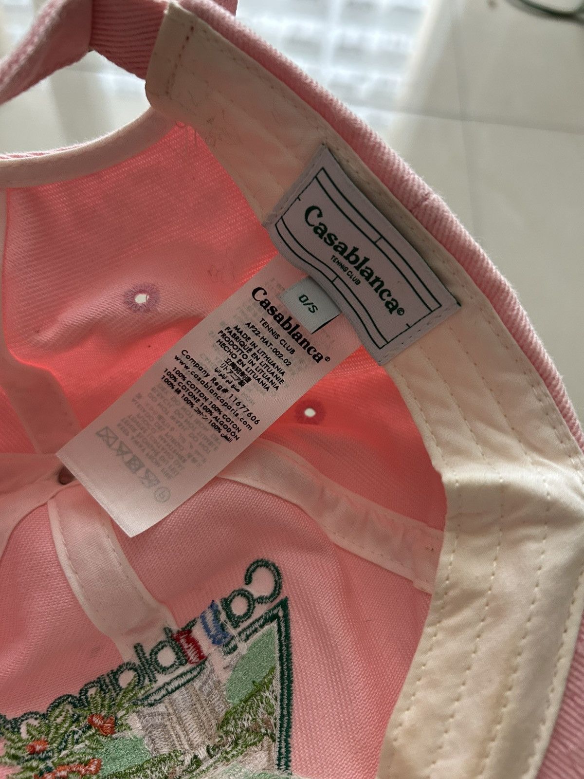 Casablanca Casablanca Tennis Pink Hat Size ONE SIZE - 3 Thumbnail