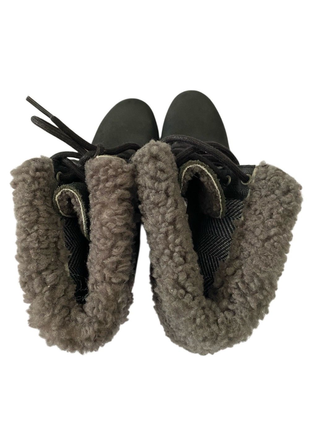 Ugg UGG Black Waterproof Wedge Lace Up Shearling Winter Boots Size US 7 / IT 37 - 6 Thumbnail