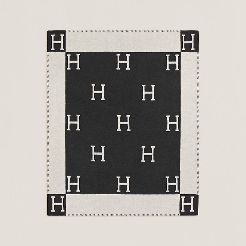 Hermes Hermes Avalon Black Throw Blanket Size ONE SIZE - 3 Thumbnail