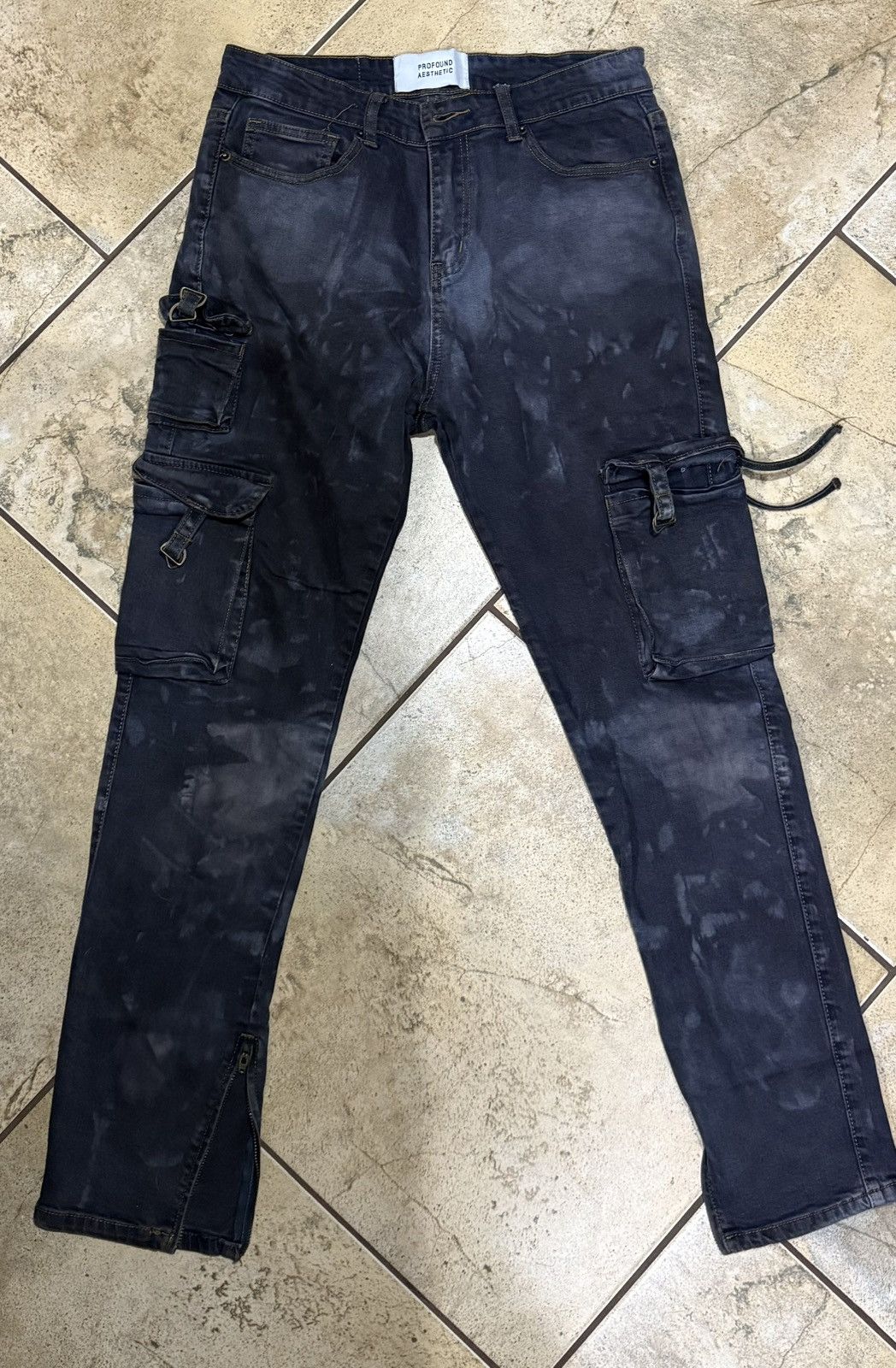 Profound Aesthetic Profound Aesthetic Zip Flair Jeans Size US 32 / EU 48 - 2 Thumbnail