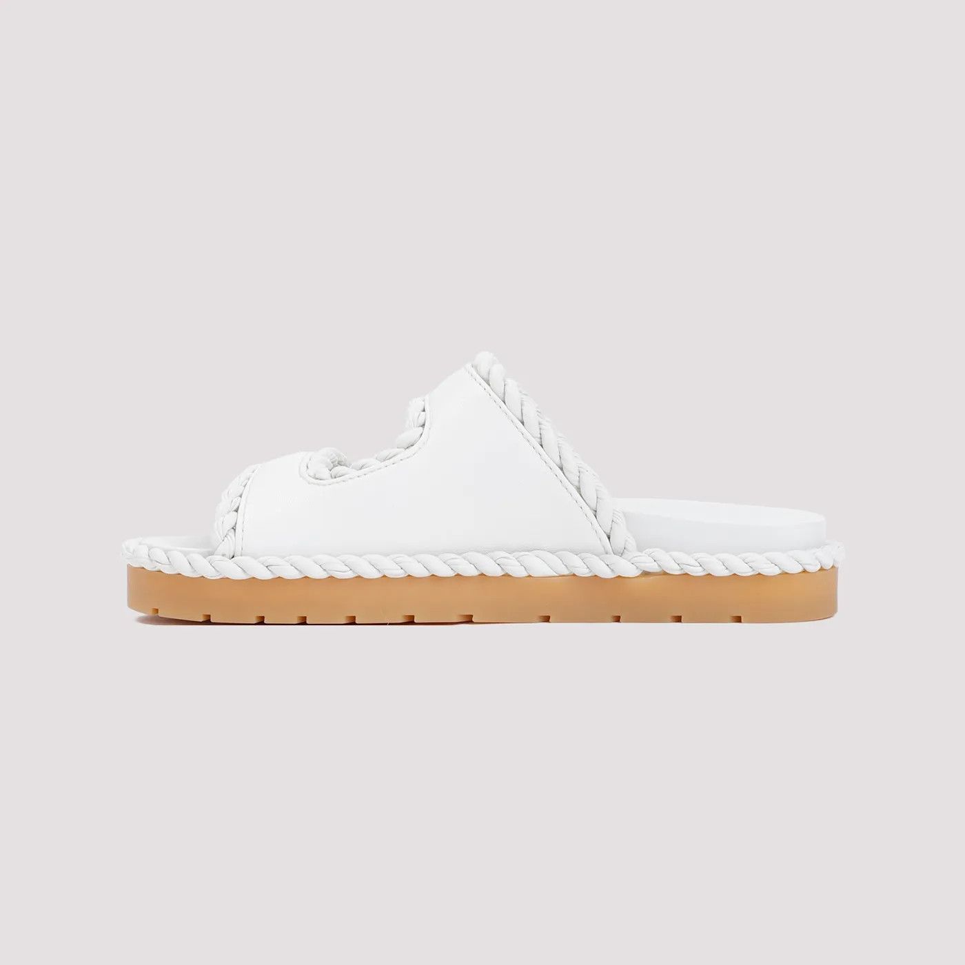 Bottega Veneta o1n1vont1225 Jack Flat Mules in White Size US 6 / IT 36 - 2 Thumbnail