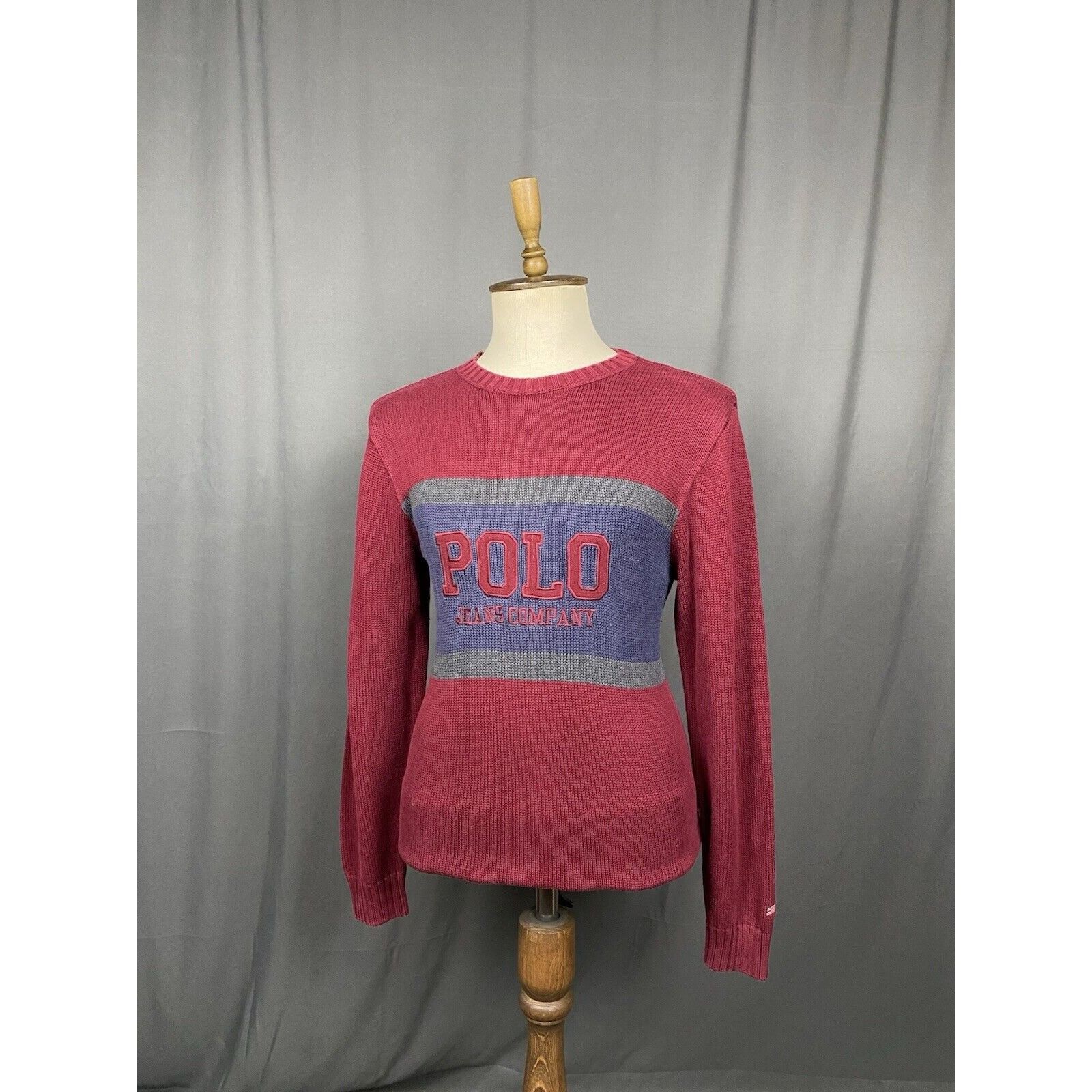 Polo Ralph Lauren Polo Ralph Lauren Big Logo Men's Red Crewneck Knitted Sweate Size US M / EU 48-50 / 2 - 4 Thumbnail