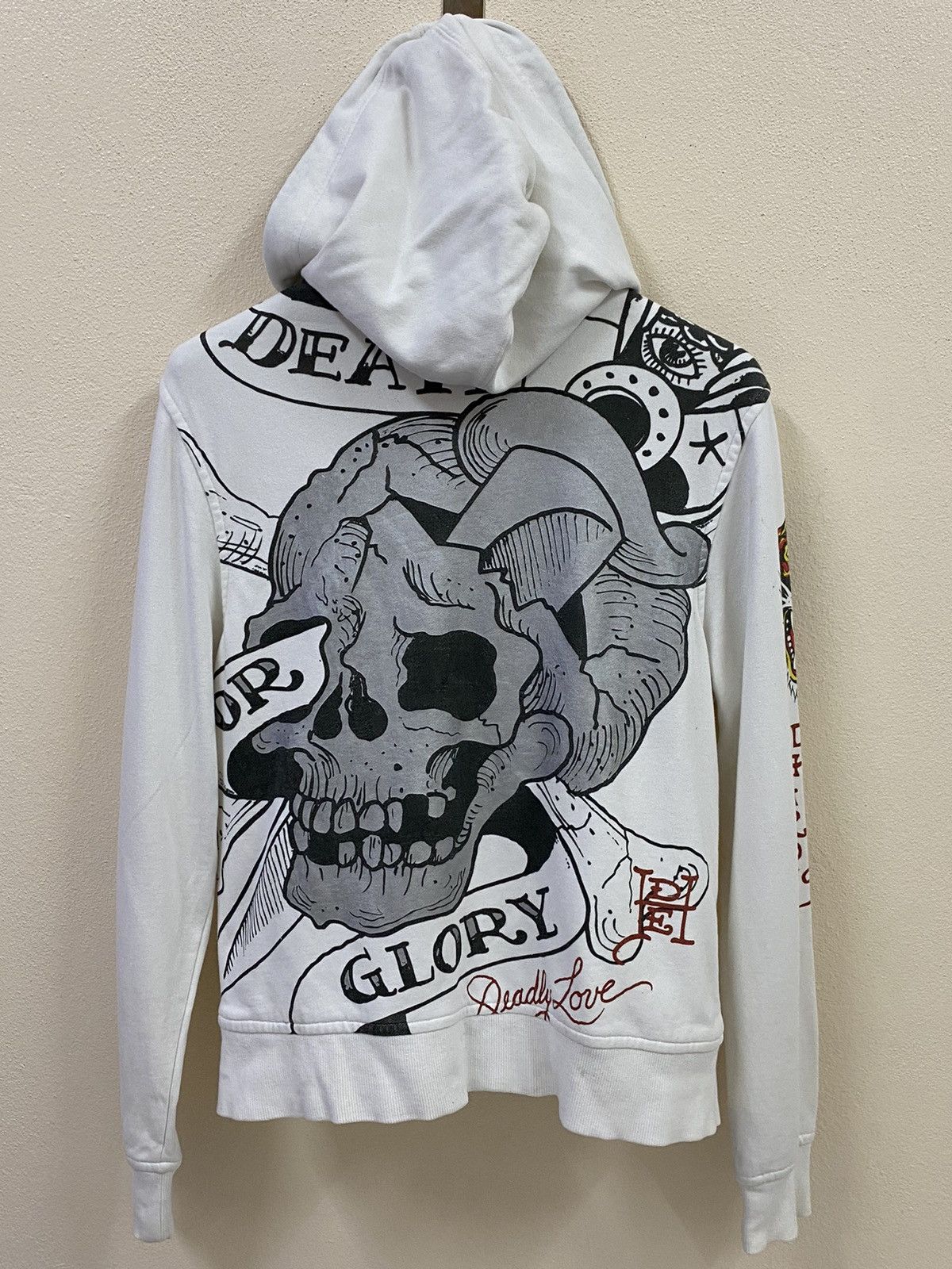 Ed Hardy Vintage Ed Hardy Skull Hoodie Zip Up Size US M / EU 48-50 / 2 - 1 Thumbnail