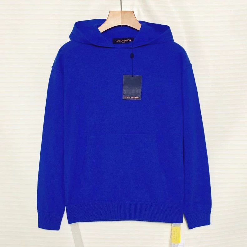 Louis Vuitton FW22 Blue Kangaroo Pocket Hoodie